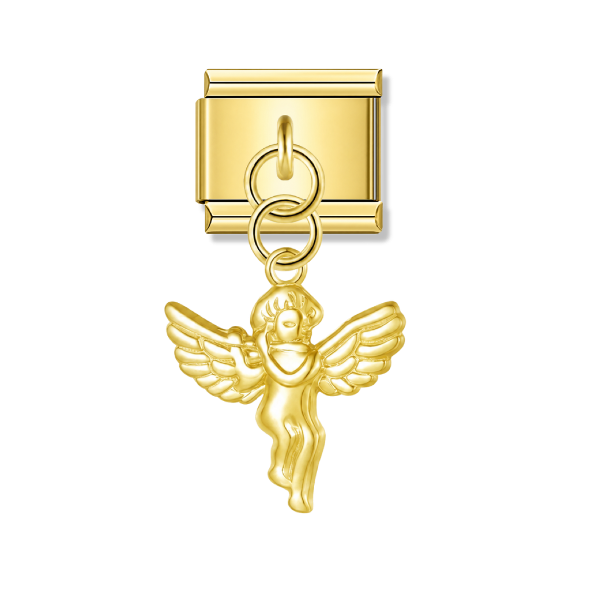 Angel Cherub – Gold Italian Pendant Charm – Italian charm by Italycharm