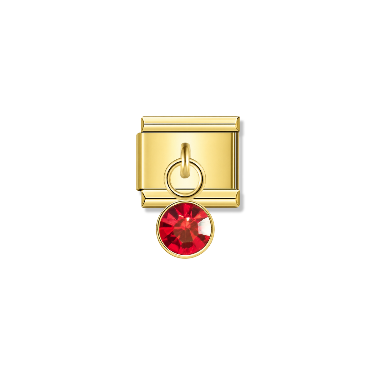 August Birthstone with CZ – gold Italian pendant charm by Italycharm