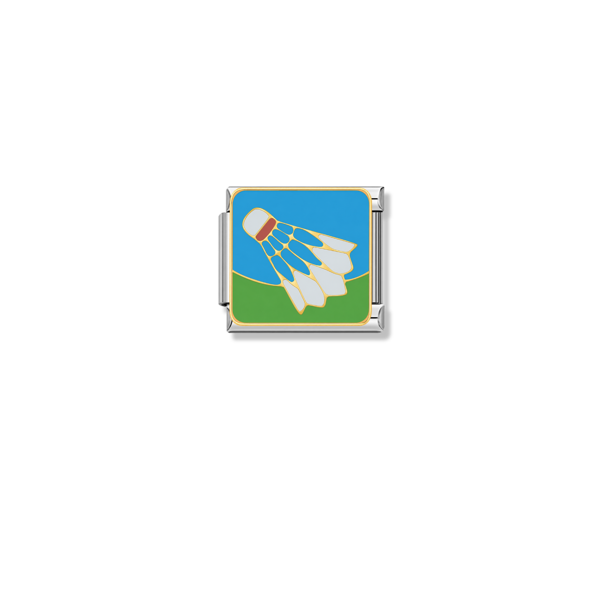 Badminton – silver Italian charm by Italycharm