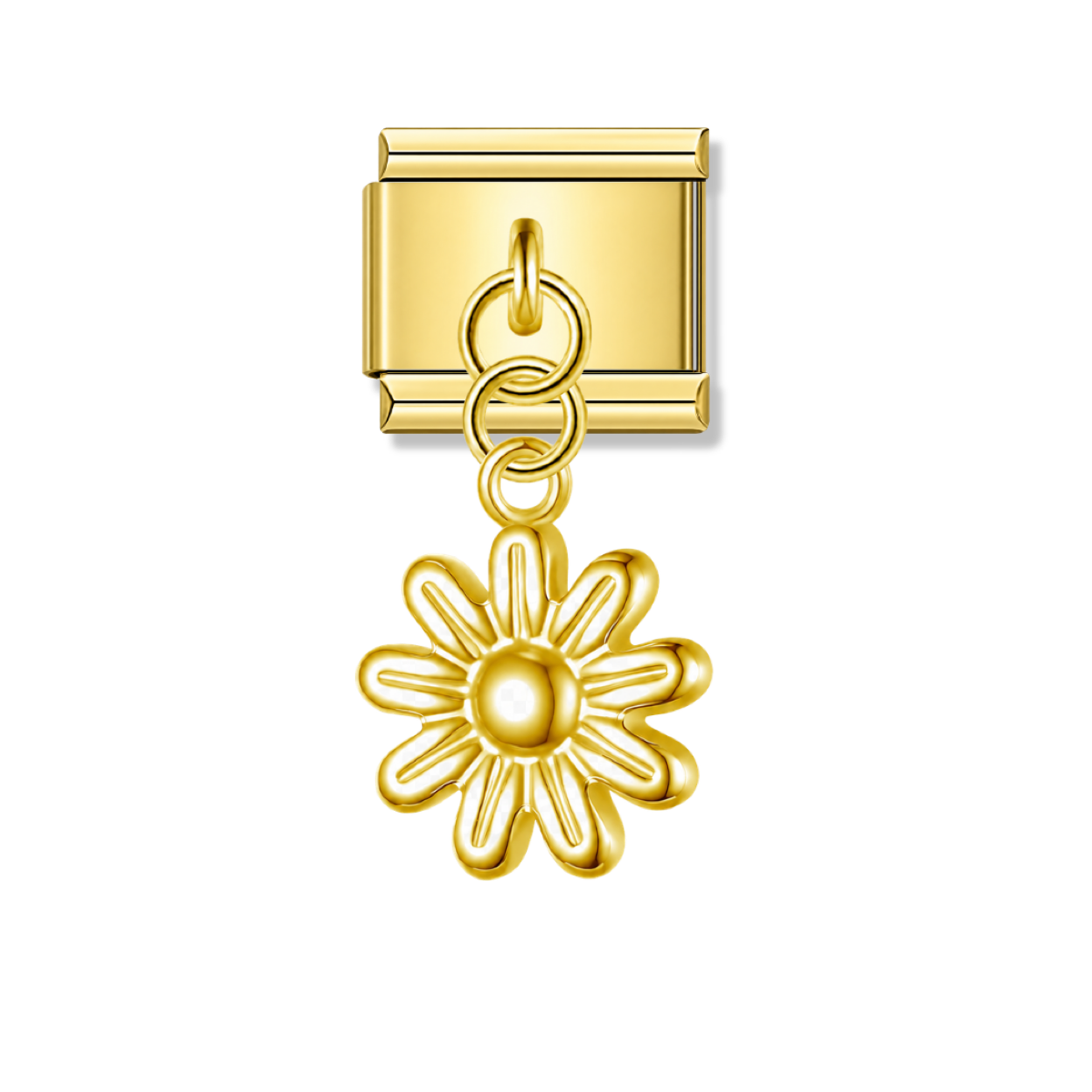 Blooming Daisy – Gold Italian Pendant Charm – Italian charm by Italycharm
