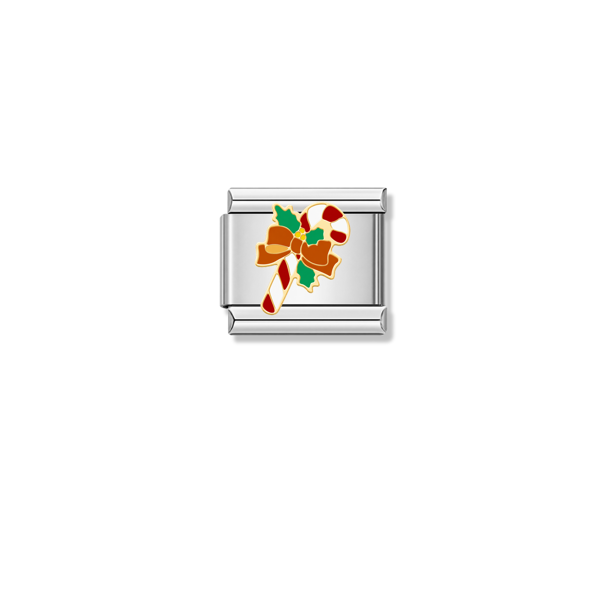 Candy Cane Joy – silver Italian charm by Italycharm