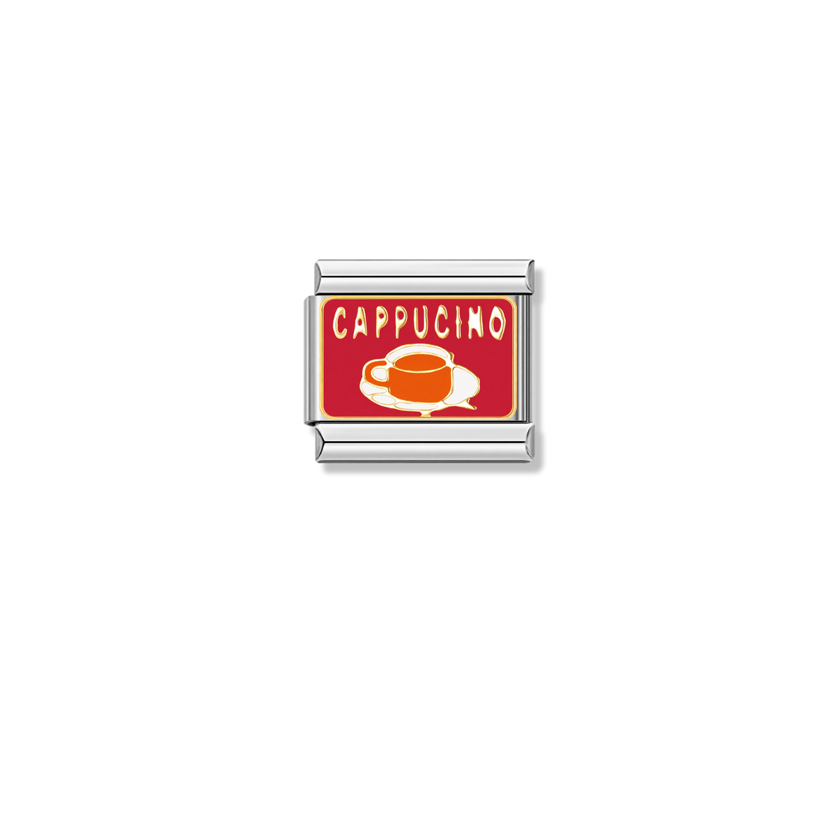 Cappucino - Silver Italian Charm – Italian charm by Italycharm