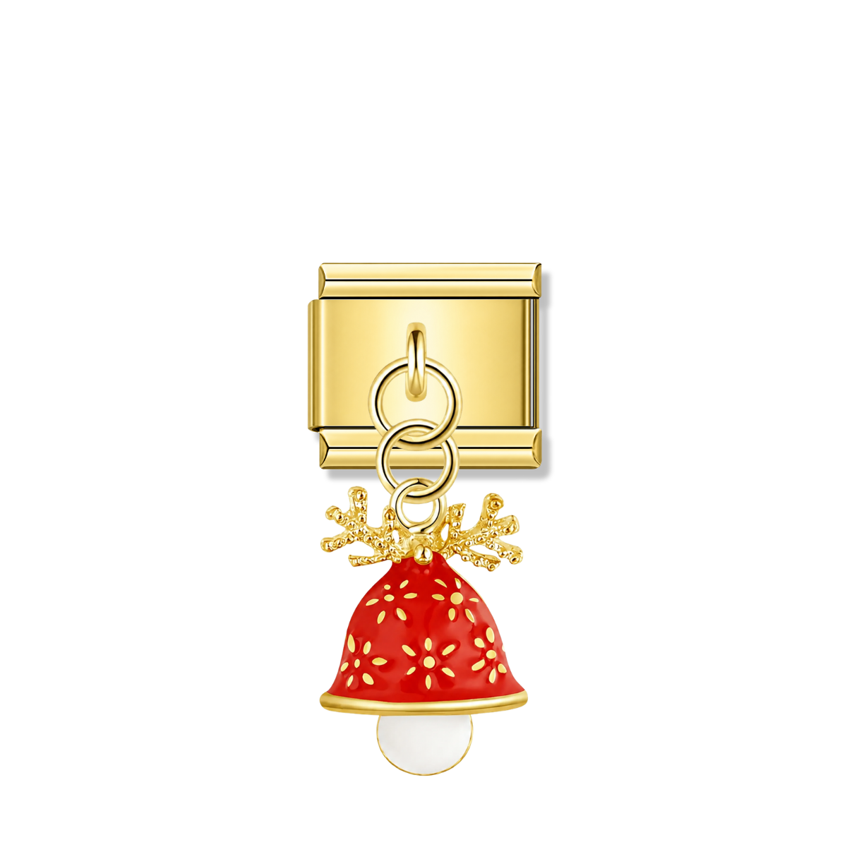 Crimson Chime – gold Italian pendant charm by Italycharm