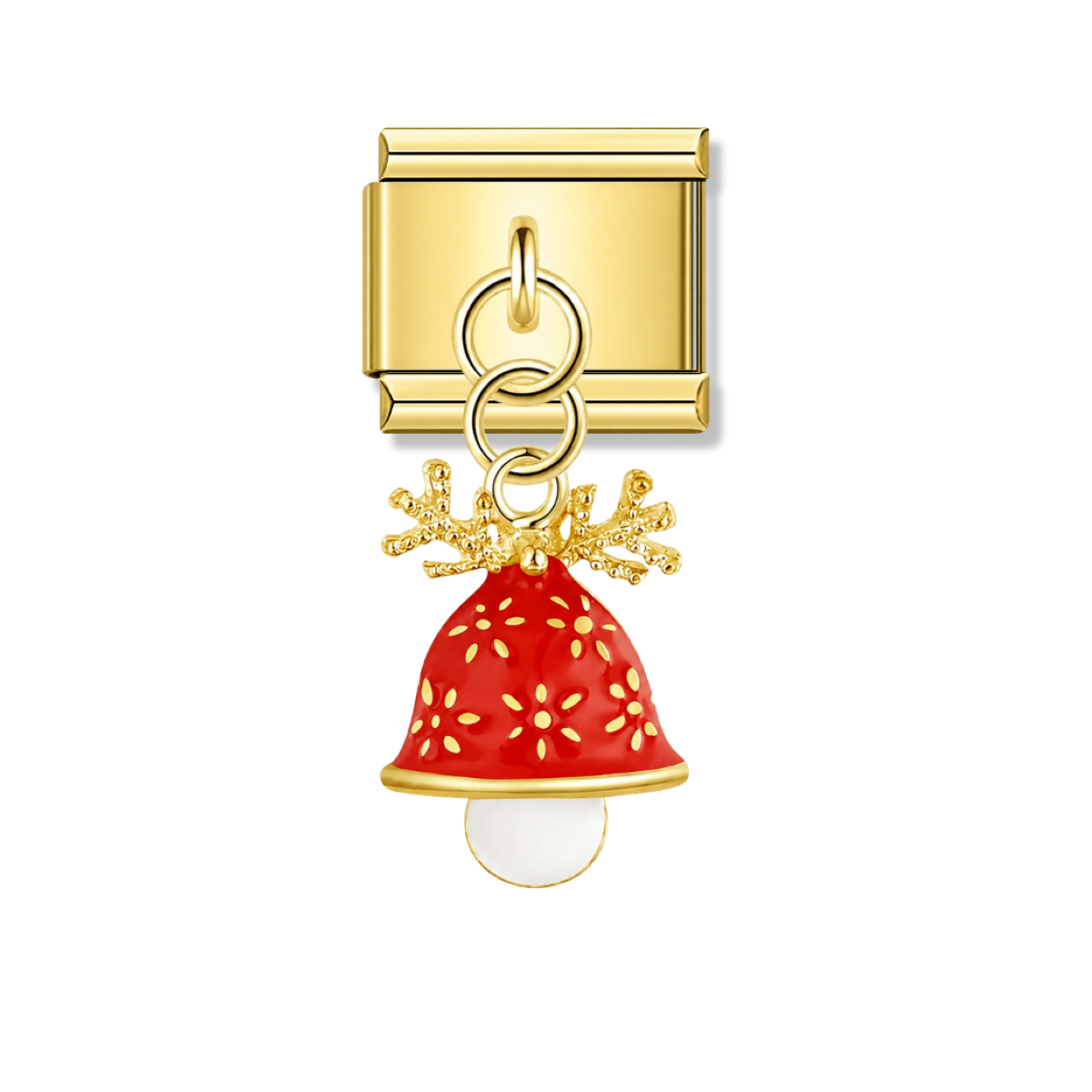 Crimson Chime – gold Italian pendant charm by Italycharm