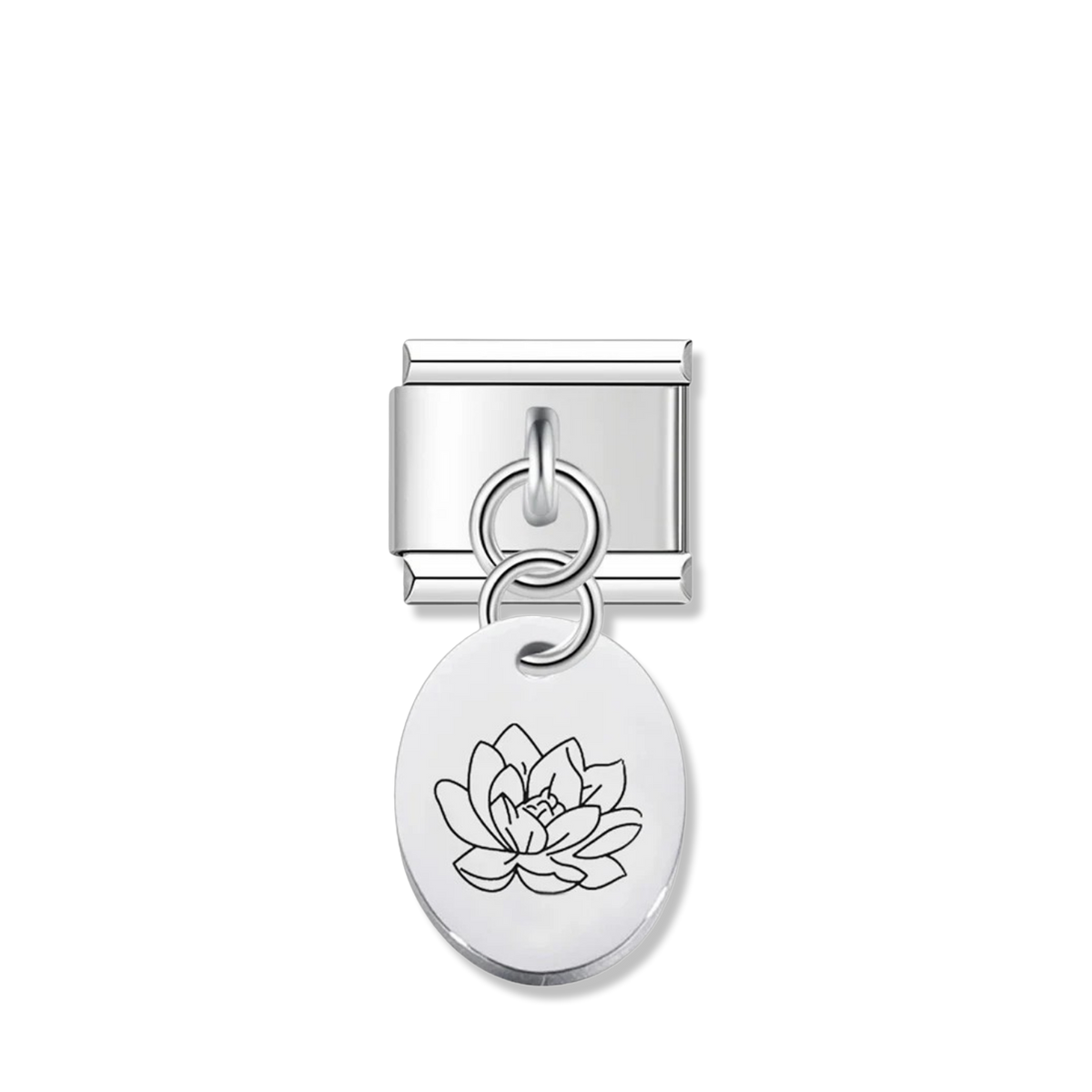 July Water Lily - Silver Pendant Charm