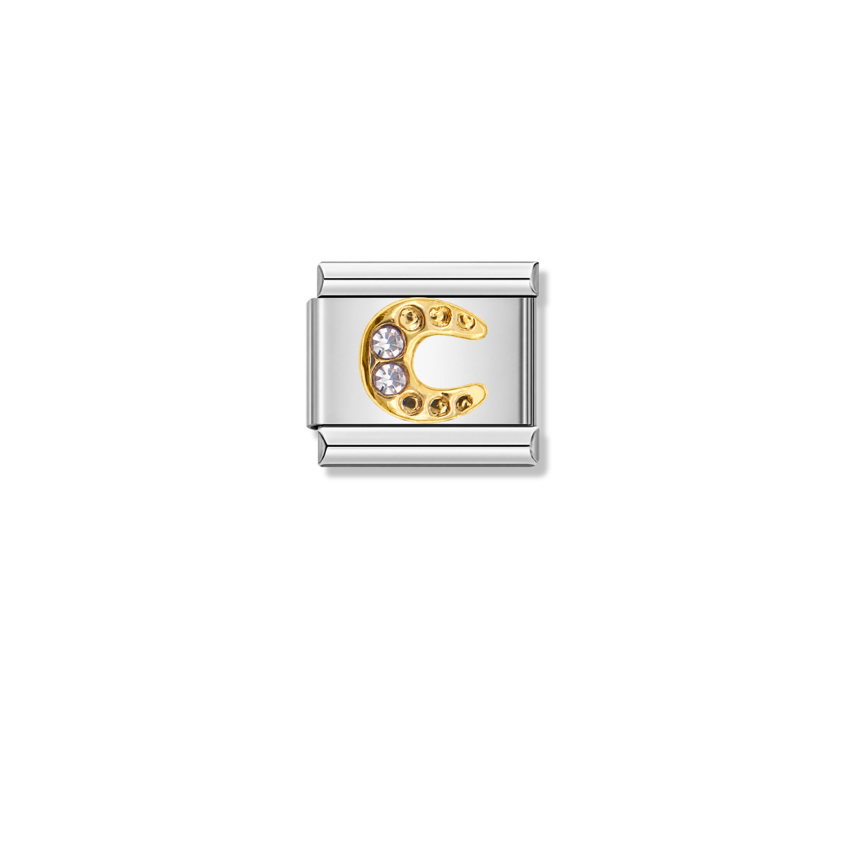 Royal Horseshoe with CZ – silver Italian charm by Italycharm