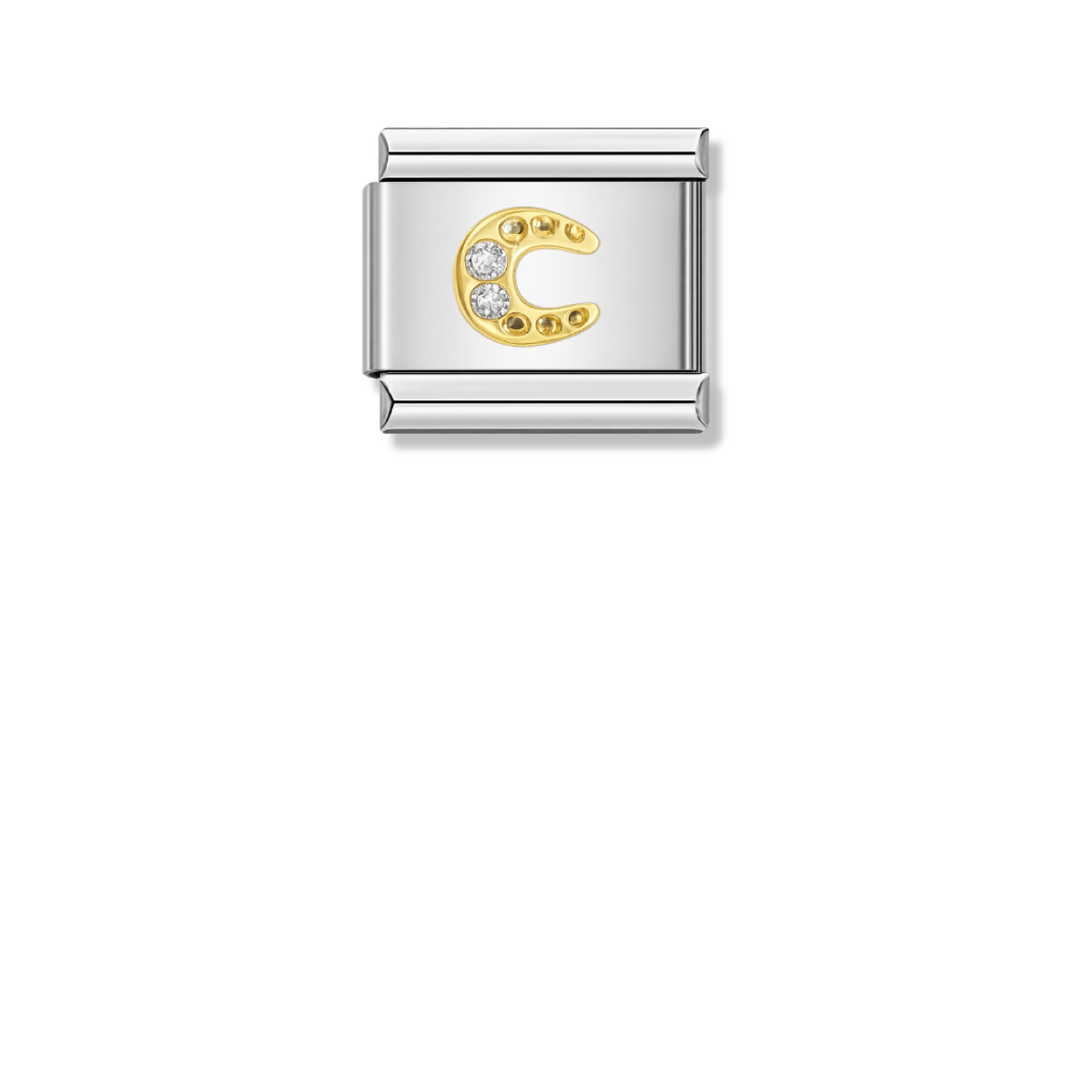 Royal Horseshoe with CZ – silver Italian charm by Italycharm