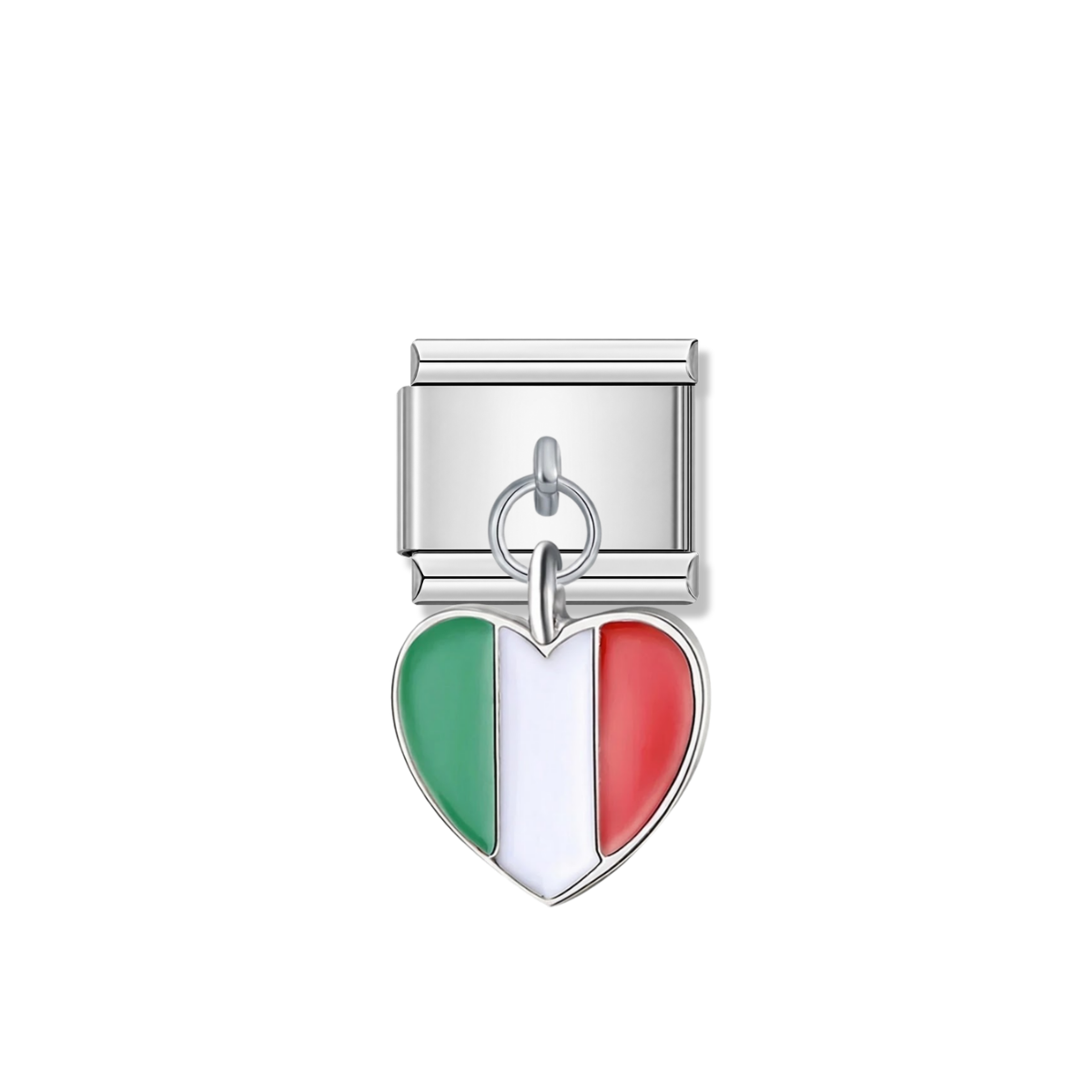 Italy Flag – silver Italian pendant charm by Italycharm