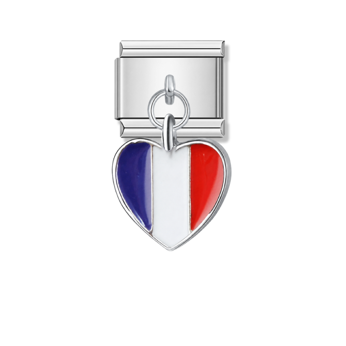 France Flag – silver Italian pendant charm by Italycharm