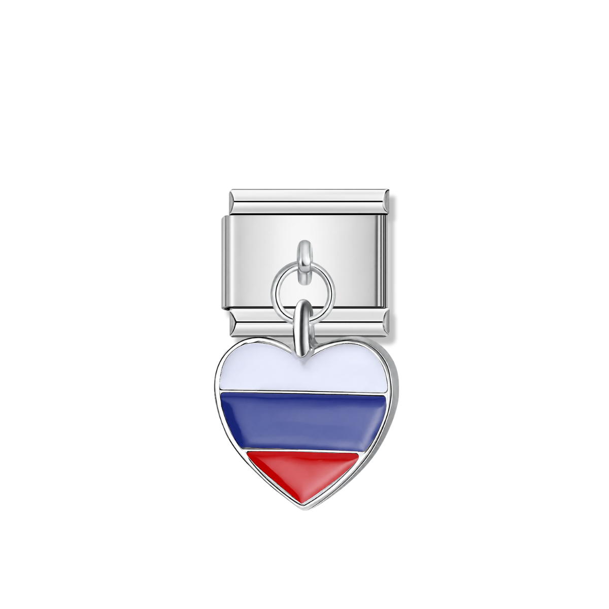 Russia Flag – silver Italian pendant charm by Italycharm