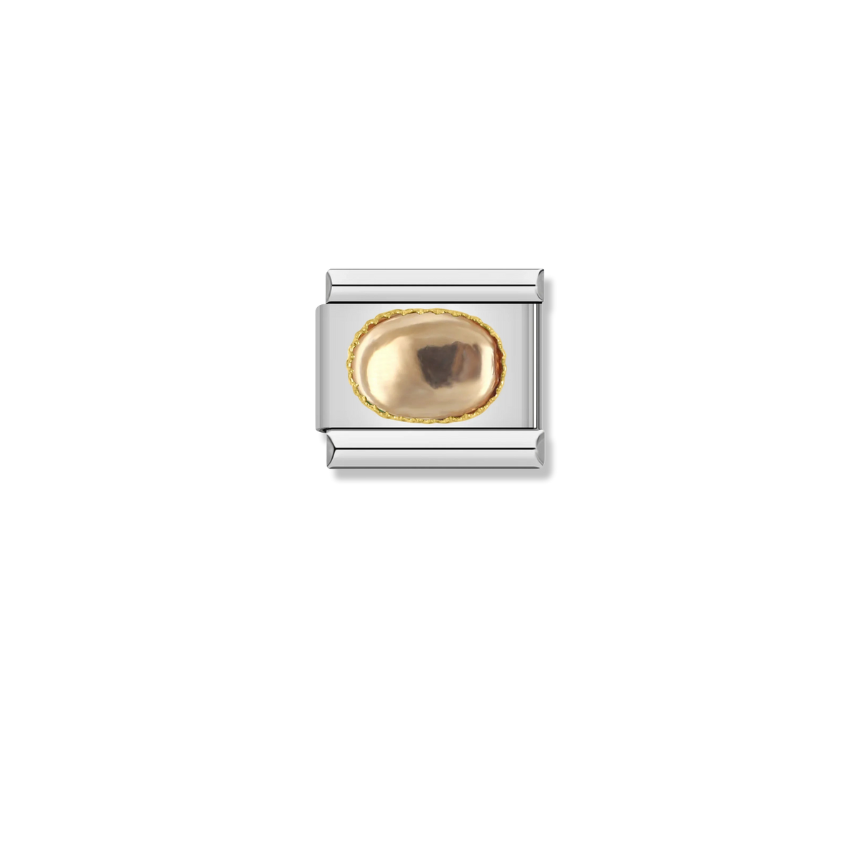 Champagne Gemstone Cabochon - Silver Charm