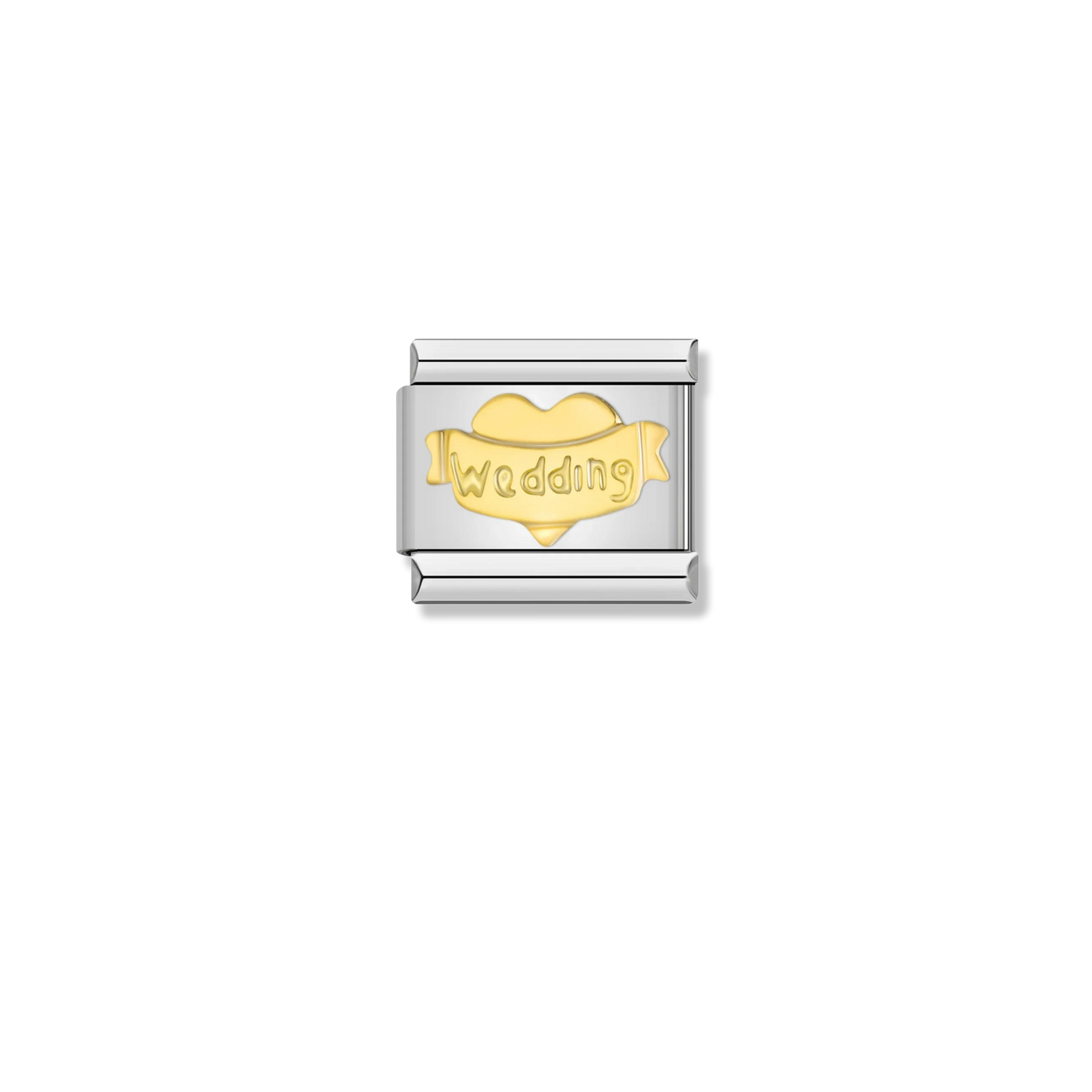 Wedding Heart Banner - Silver Charm