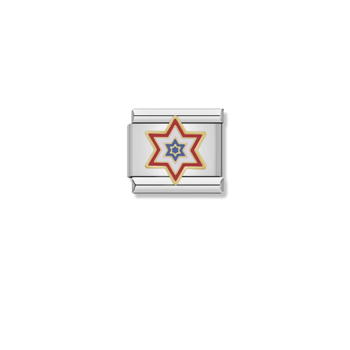 Patriotic Star Badge - Silver Charm