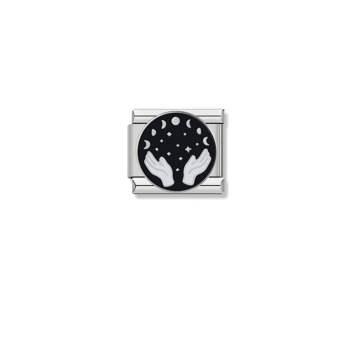 Moon Phases In Hands - Silver Charm