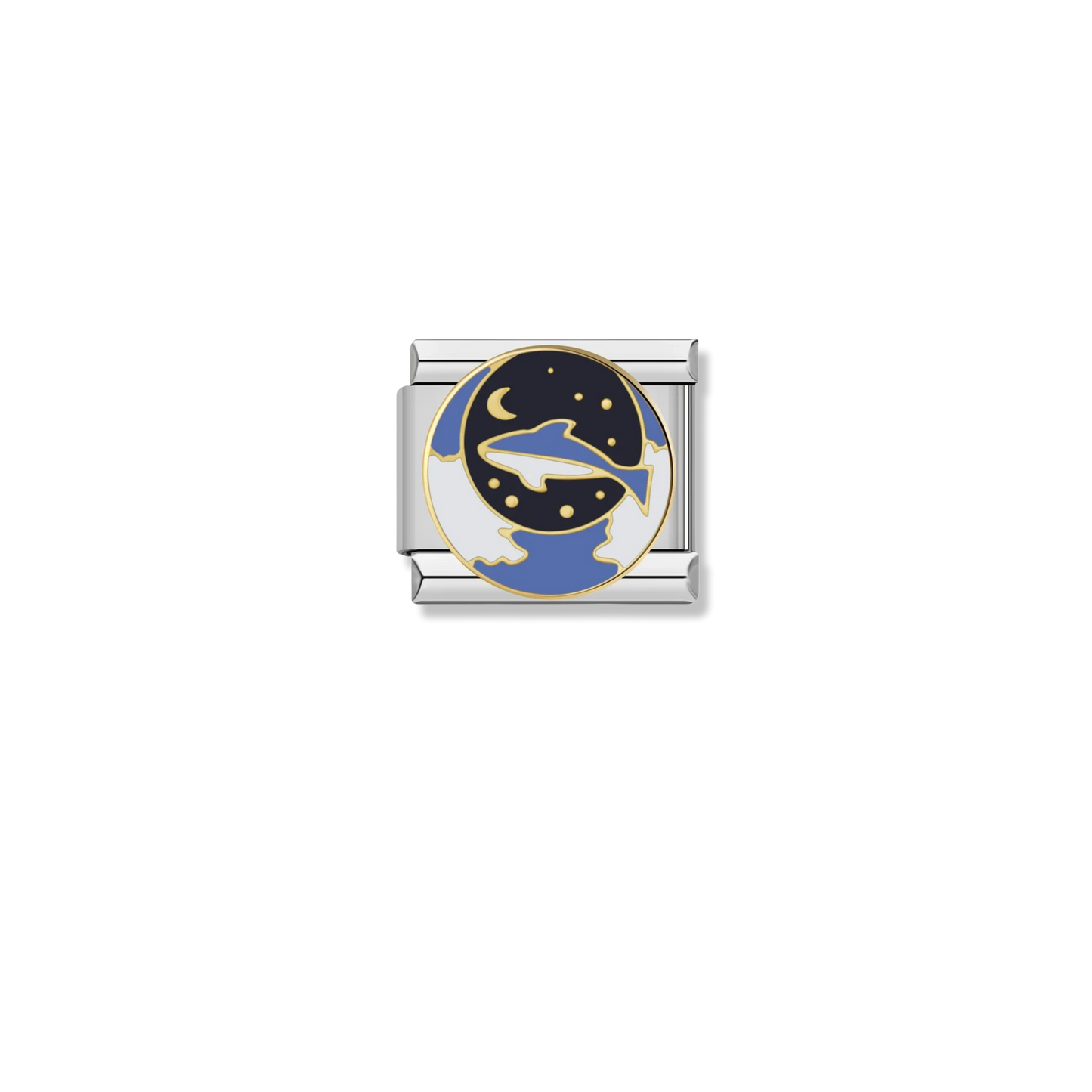 Moonlit Dolphin - Gold Charm
