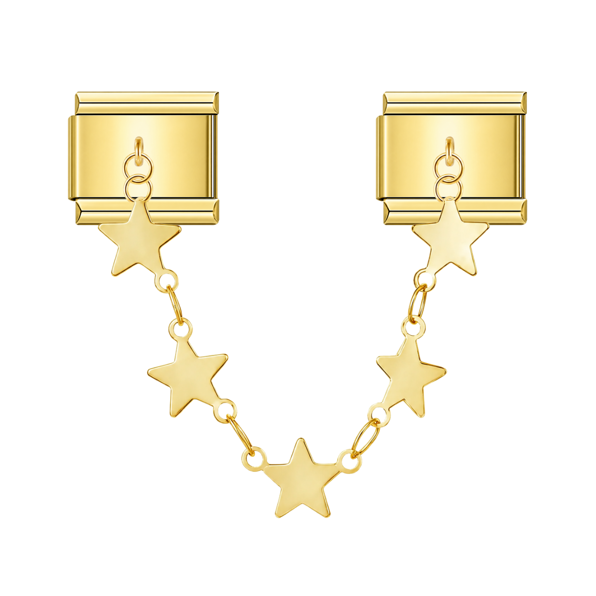 Stars Chain Gold Charm – Italian chain charm by Italycharm