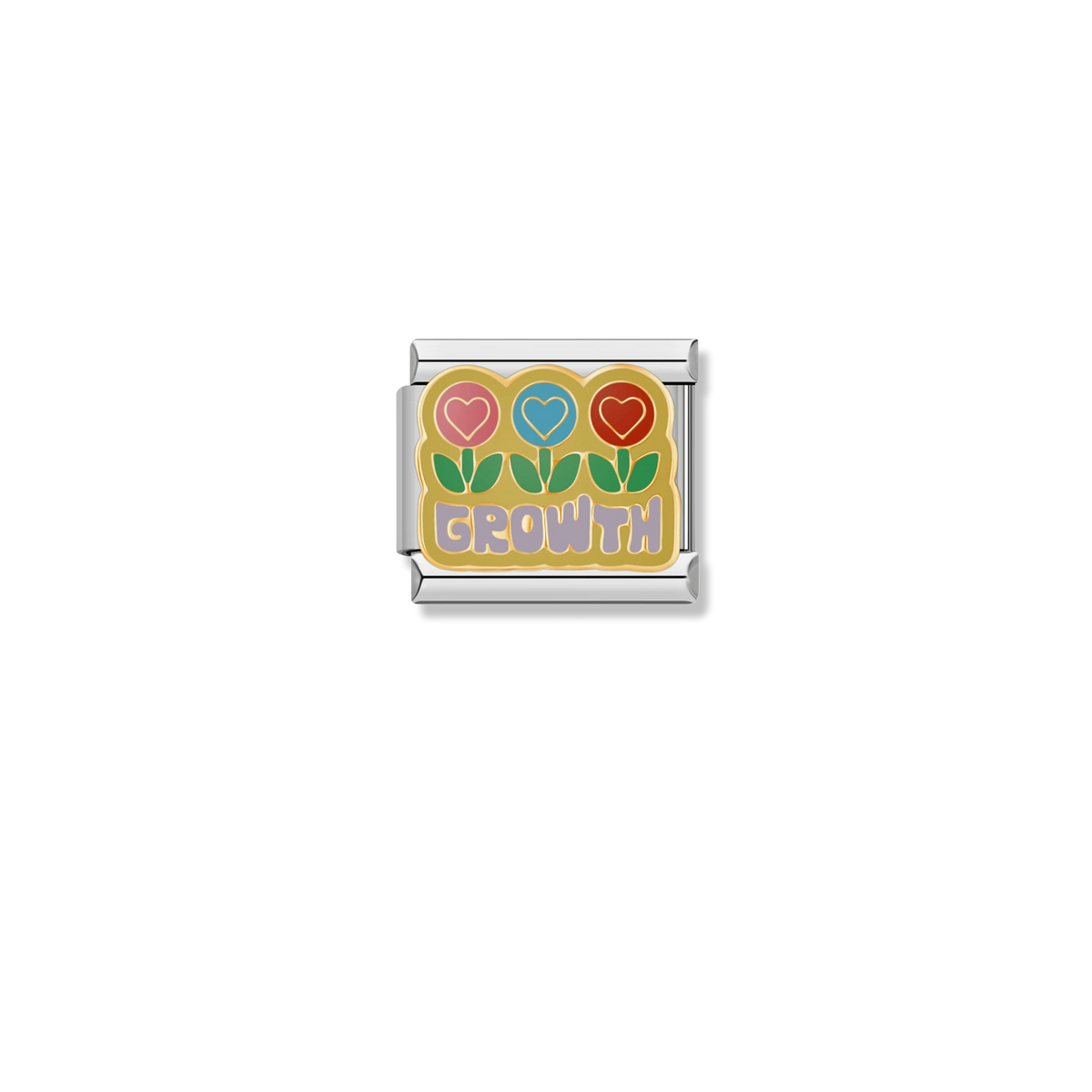 Growth Heart Flowers - Silver Charm