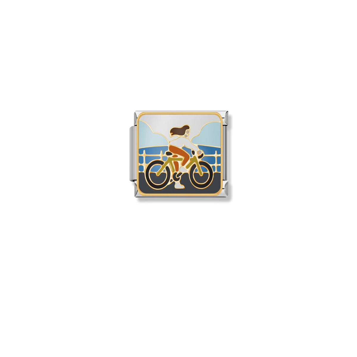 Cycling Ride Girl - Silver Charm