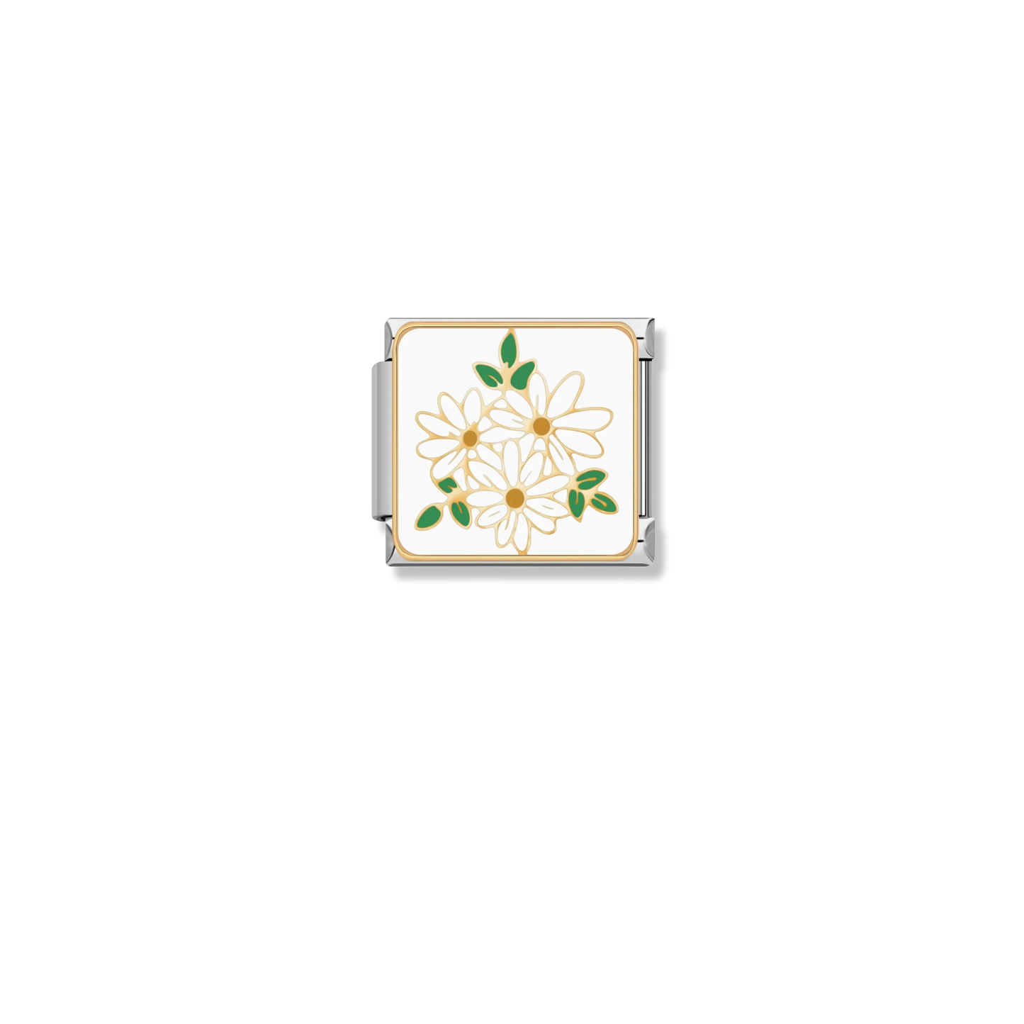 White Daisy Bouquet - Gold Charm