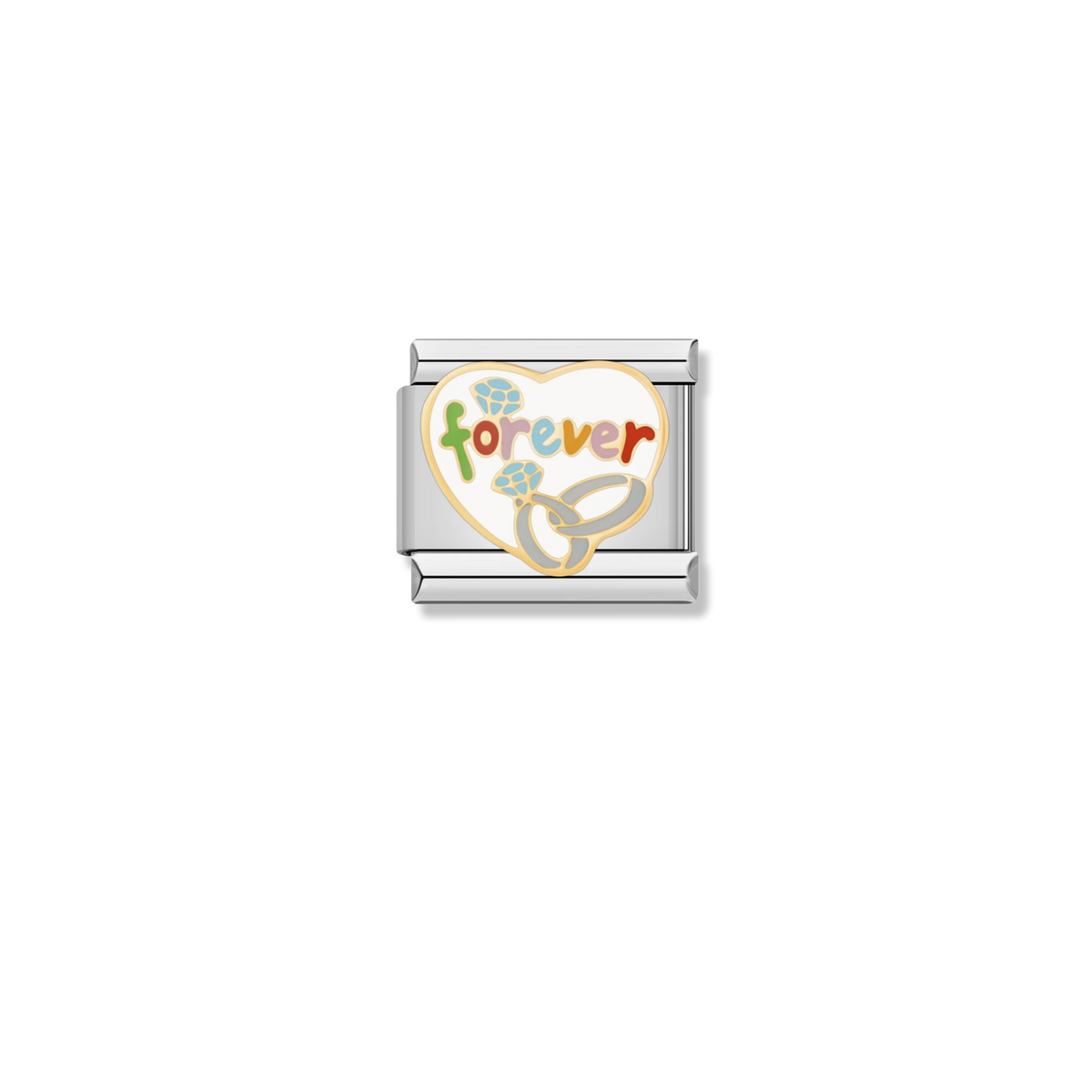 Forever Wedding Rings - Silver Charm
