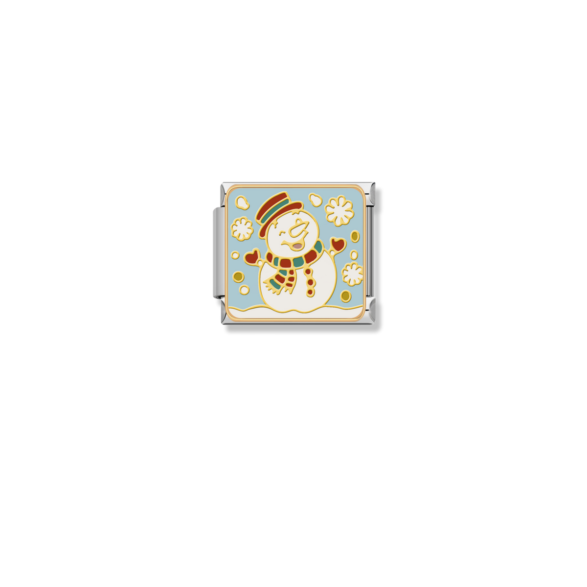 Cheerful Snowman - Silver Charm