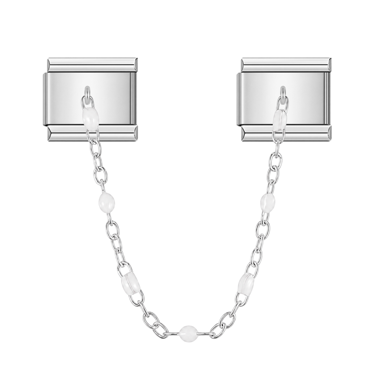 Moonlit Dew – silver Italian chain charm by Italycharm