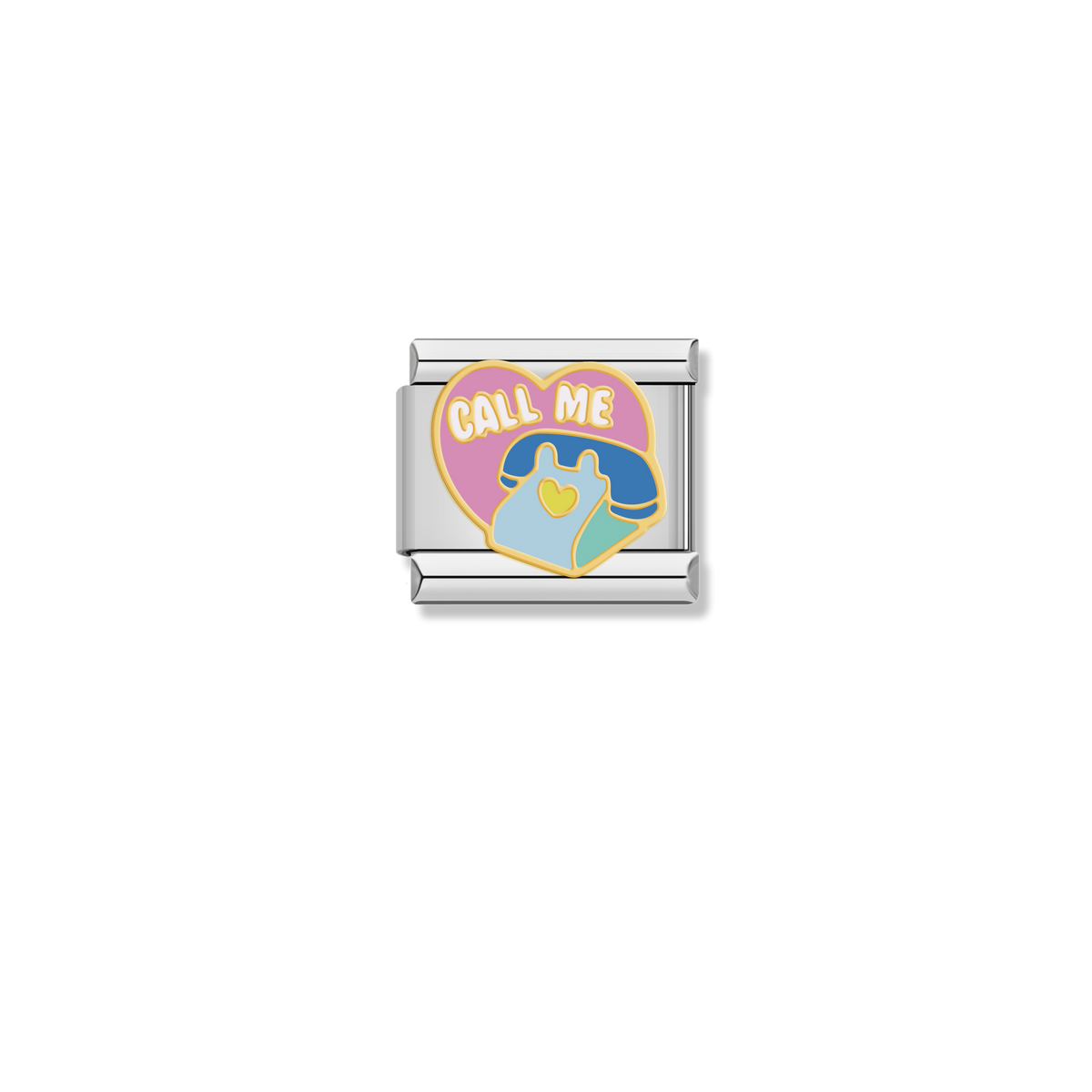 Call Me Heart Phone - Silver Charm