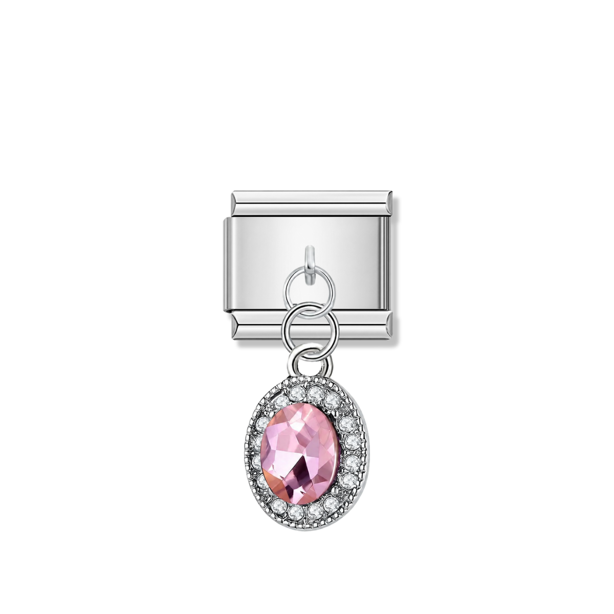Royal Pink – silver Italian pendant charm by Italycharm