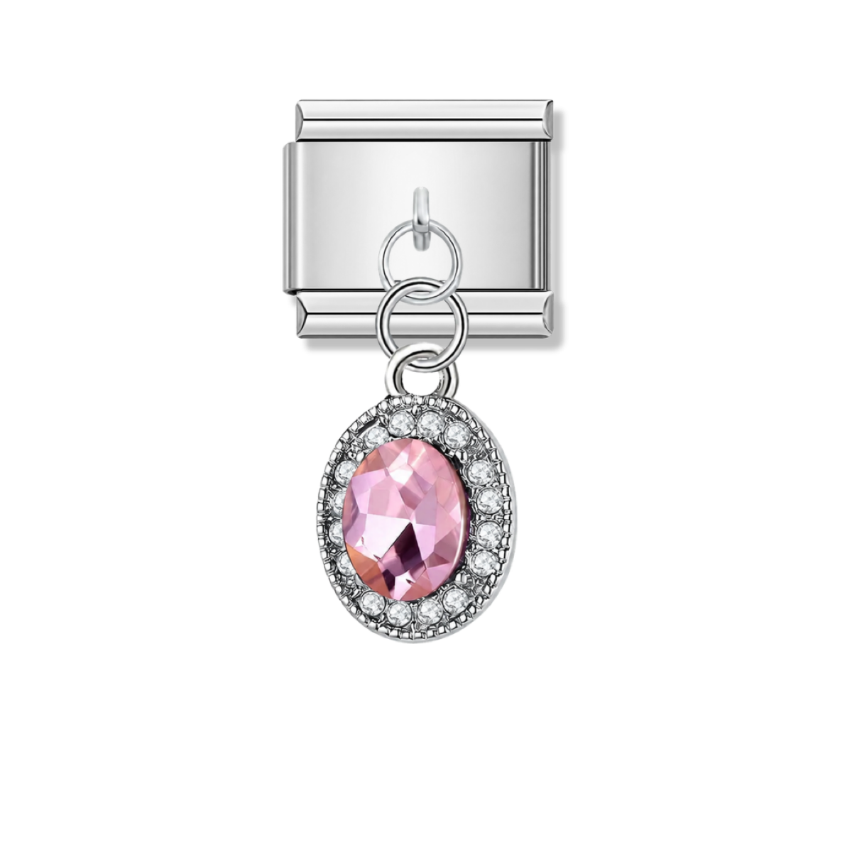 Royal Pink – silver Italian pendant charm by Italycharm