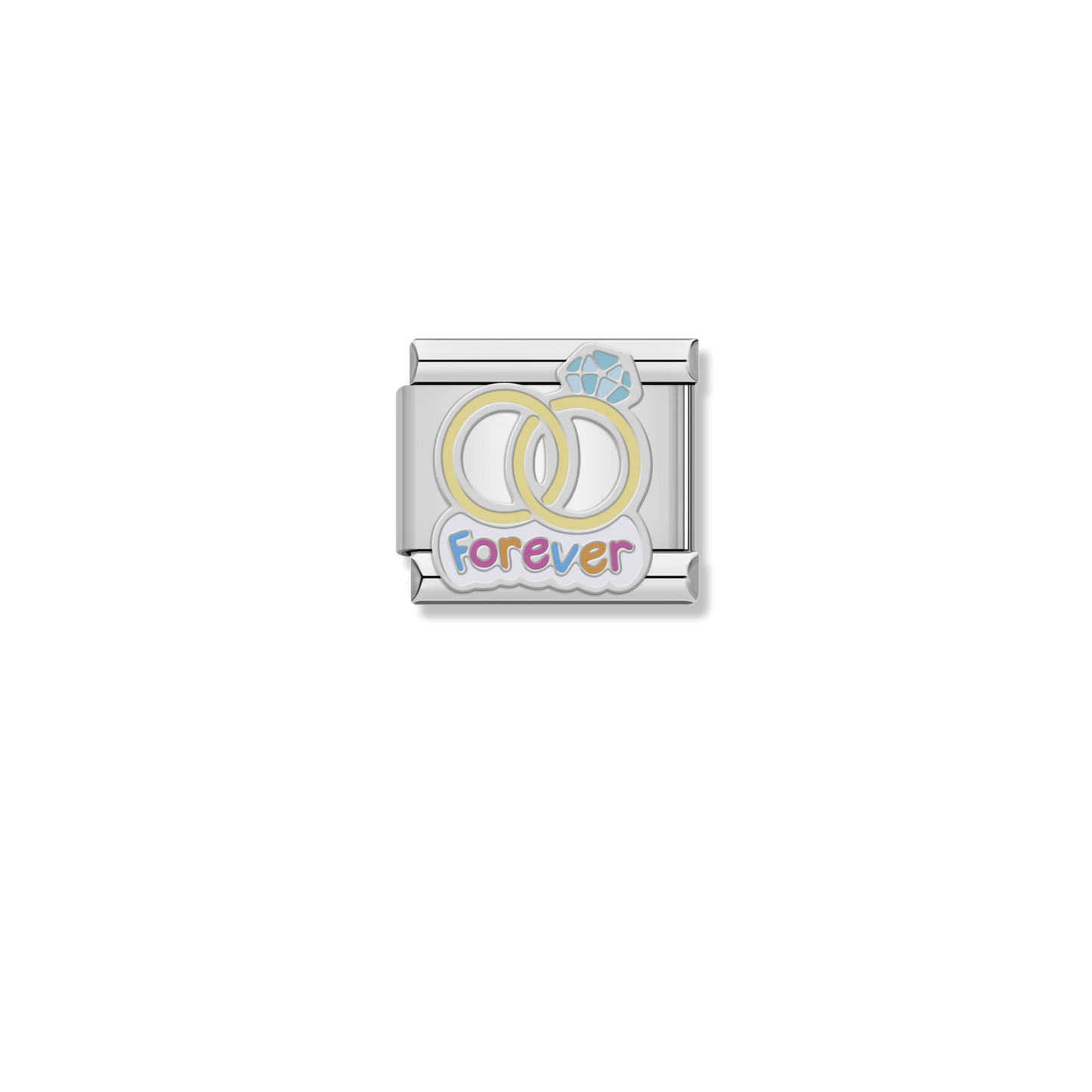 Forever Wedding Rings - Silver Charm