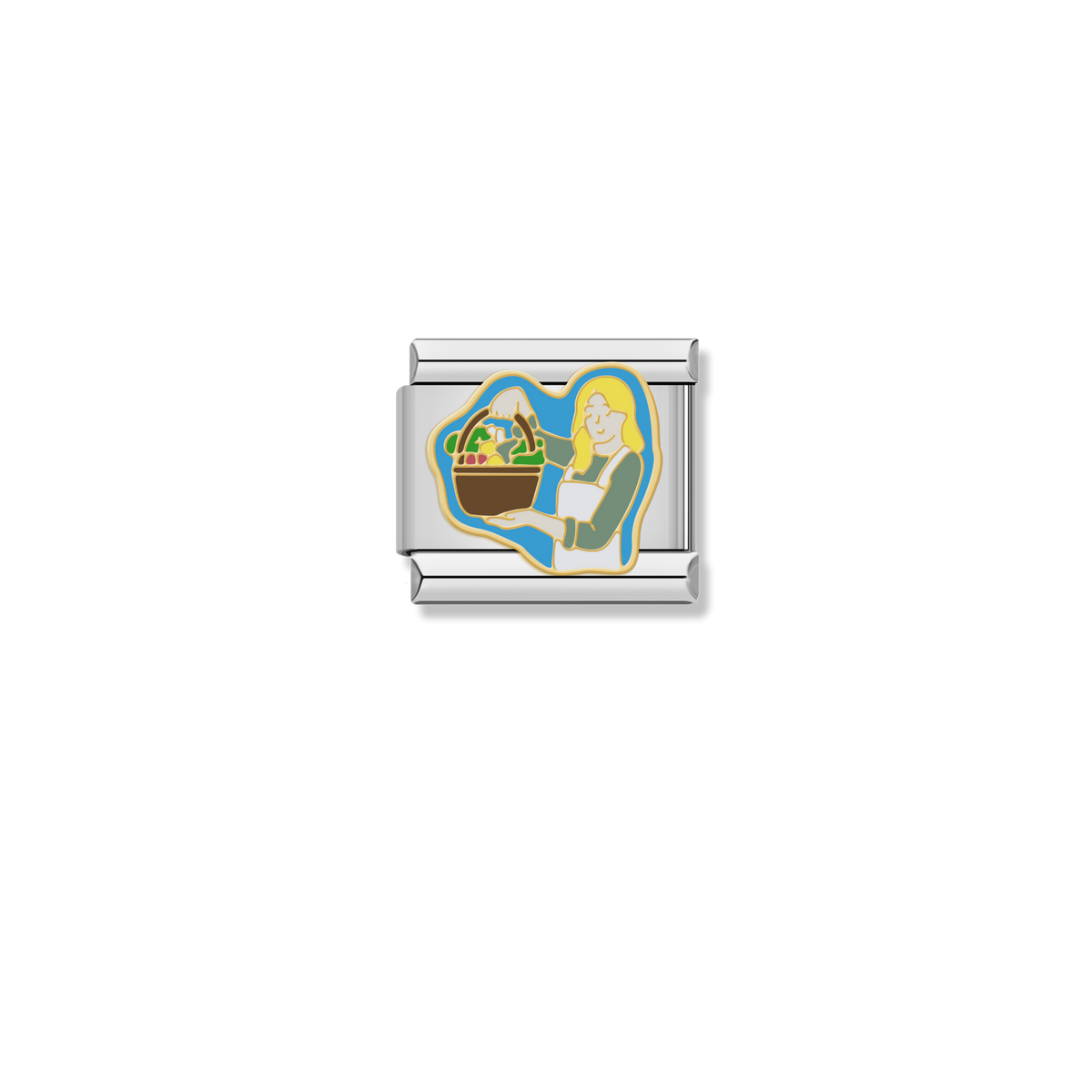 Fresh Produce Basket Girl - Silver Charm