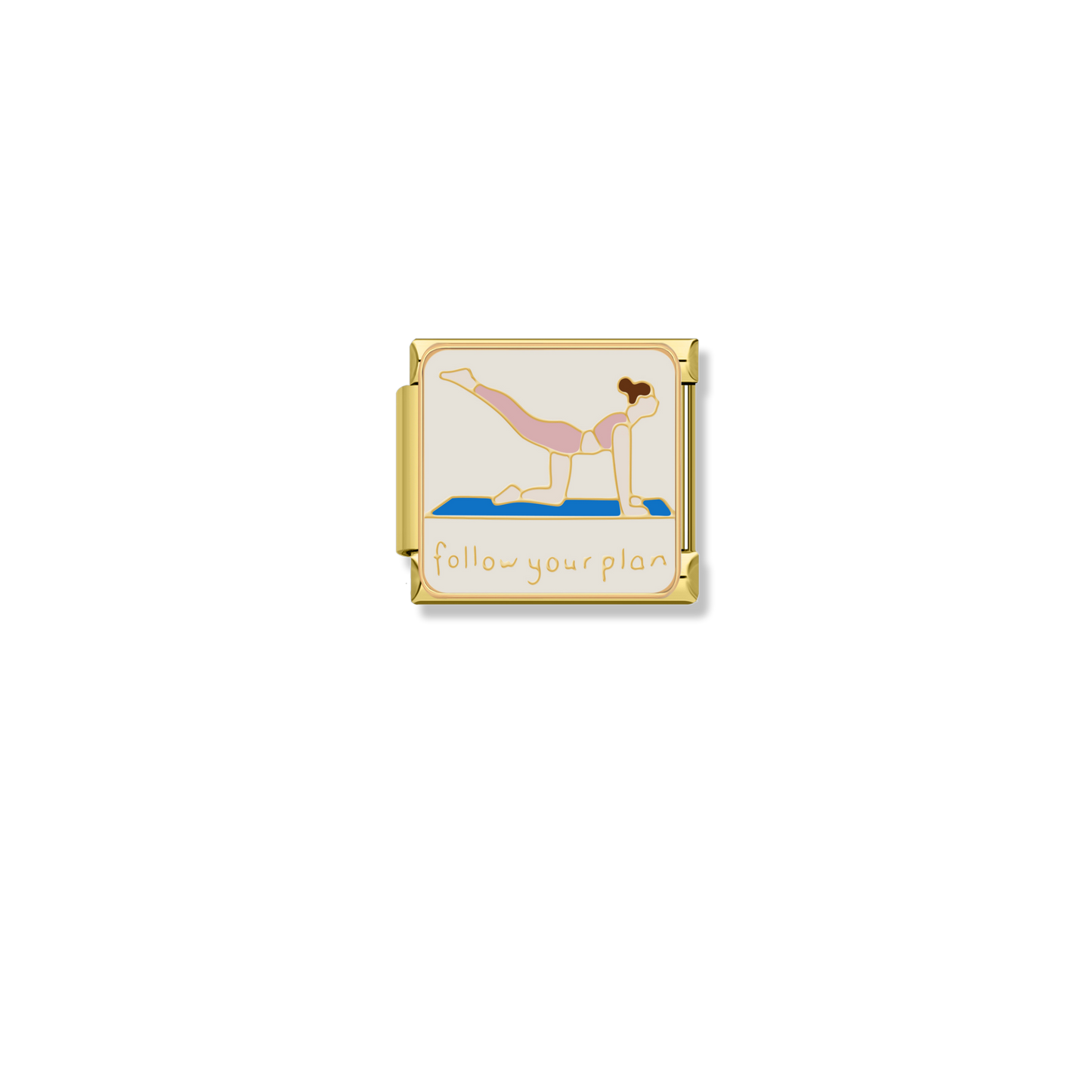 Follow Your Plan Pilates - Gold Charm