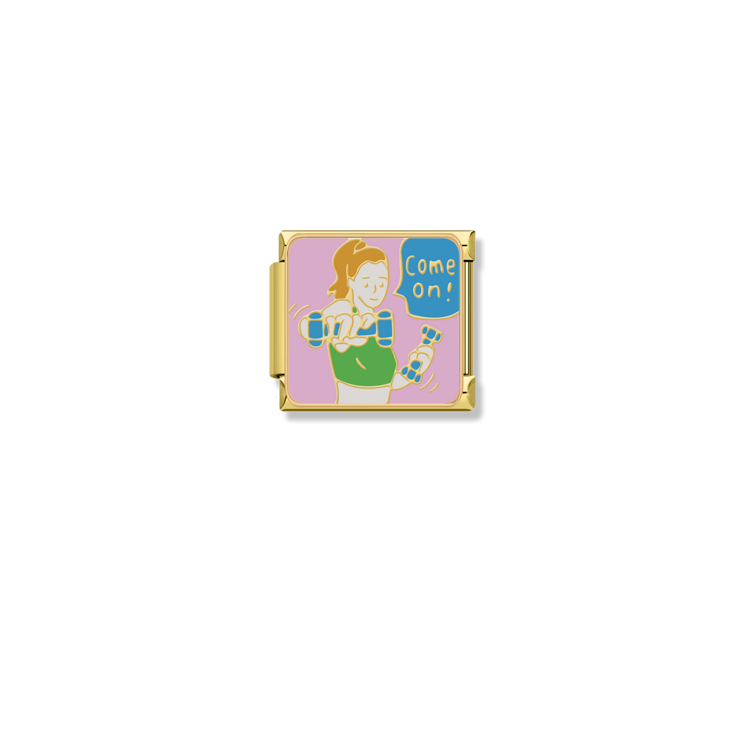 Come On Workout Girl - Gold Charm