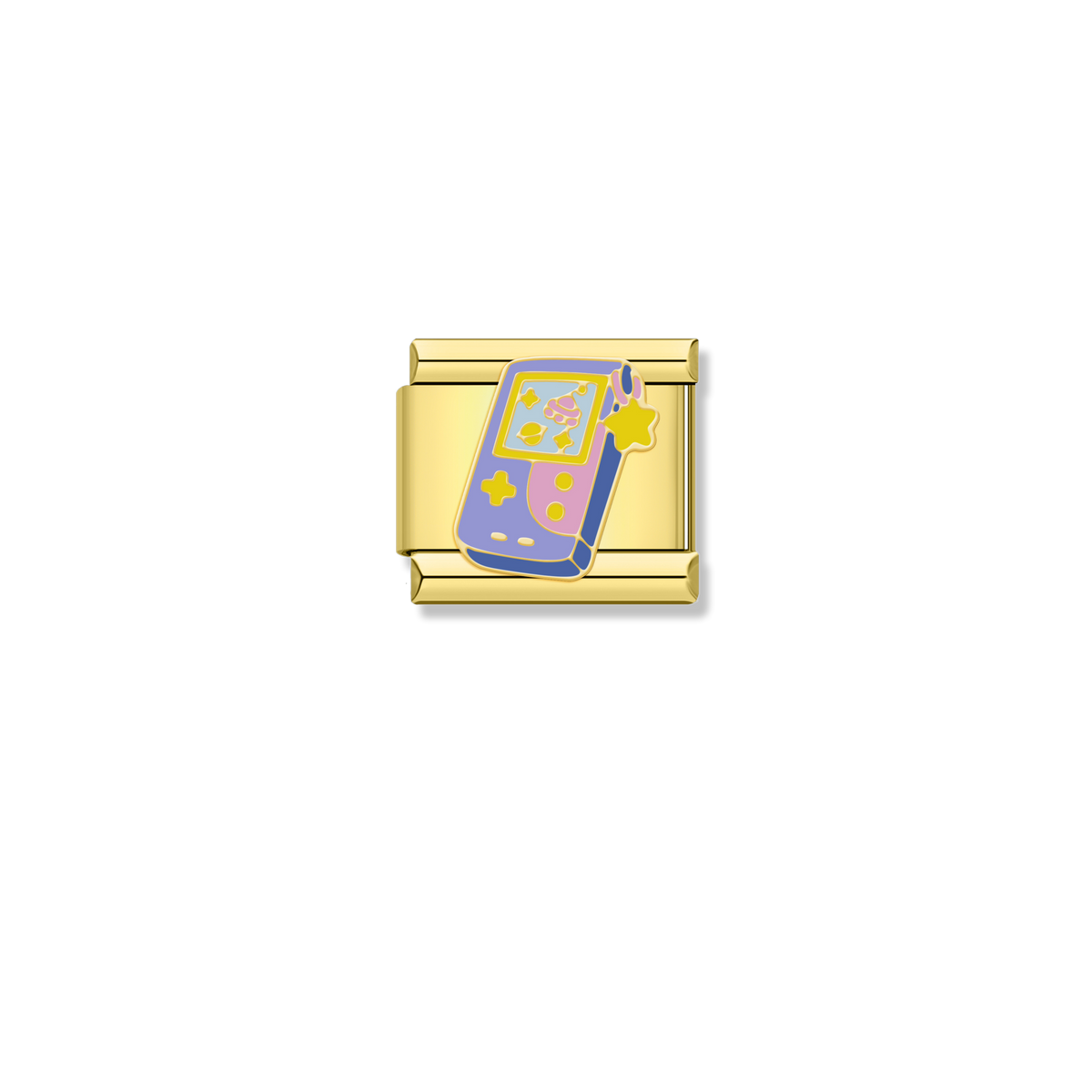 Retro Game Console - Gold Charm