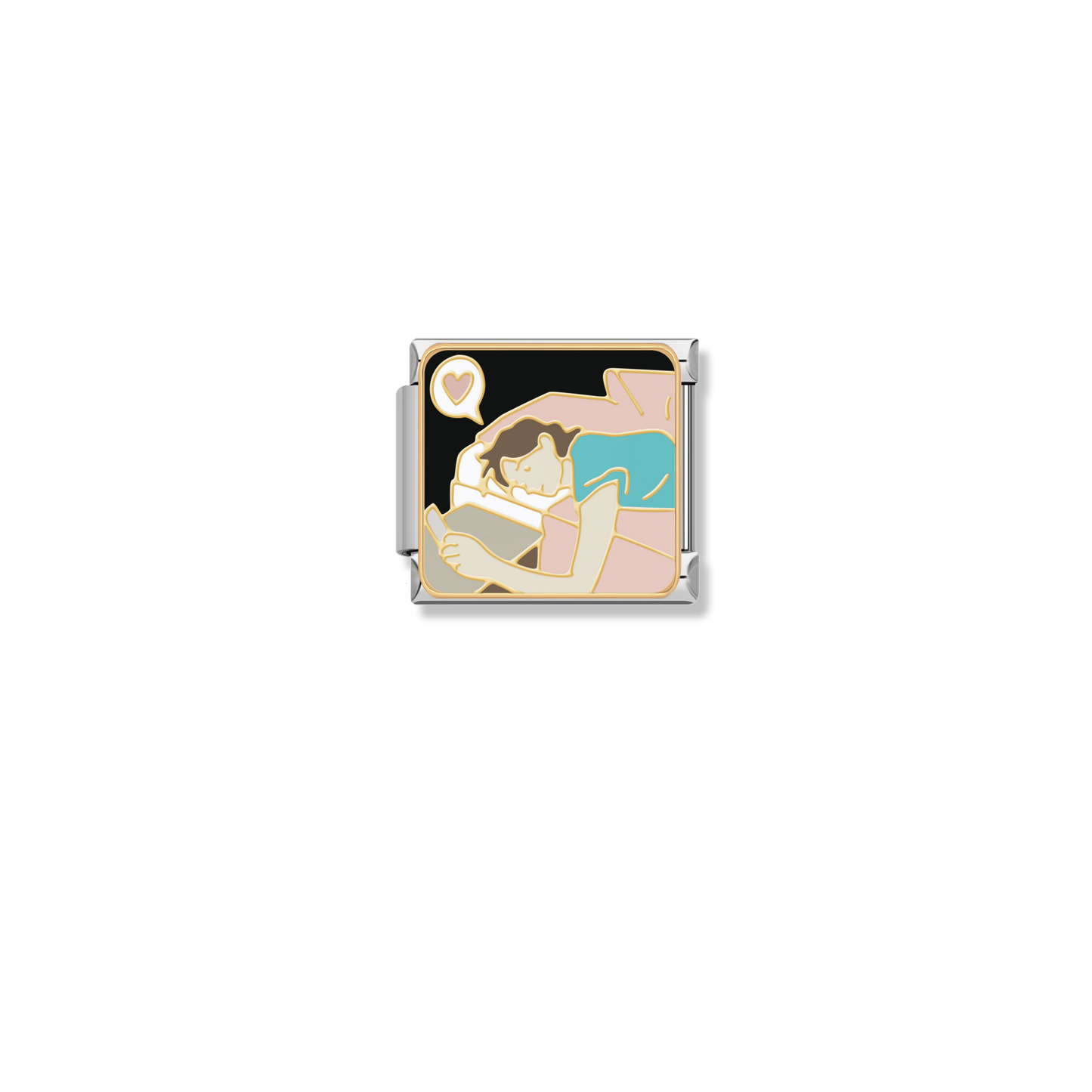 Cozy Reading Love - Gold Charm