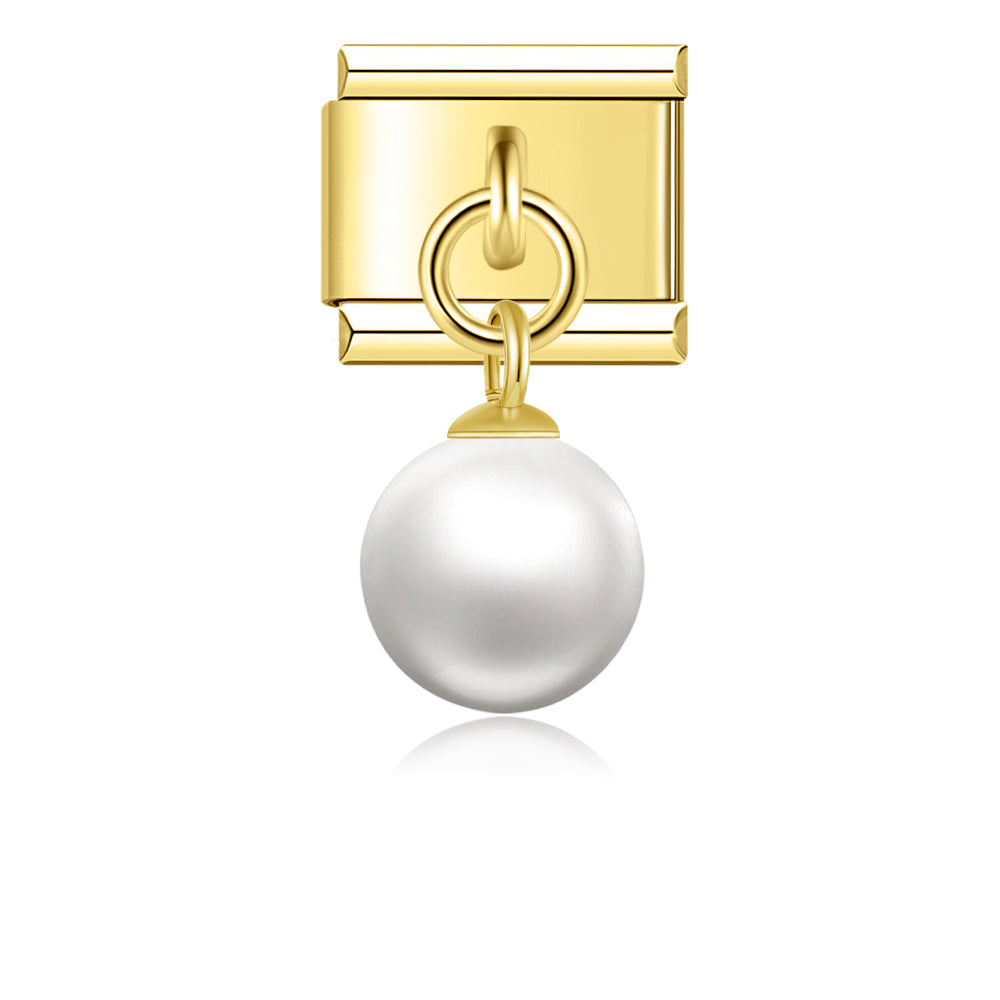 Moonlight Pearl - Gold Pendant Charm - Charmris