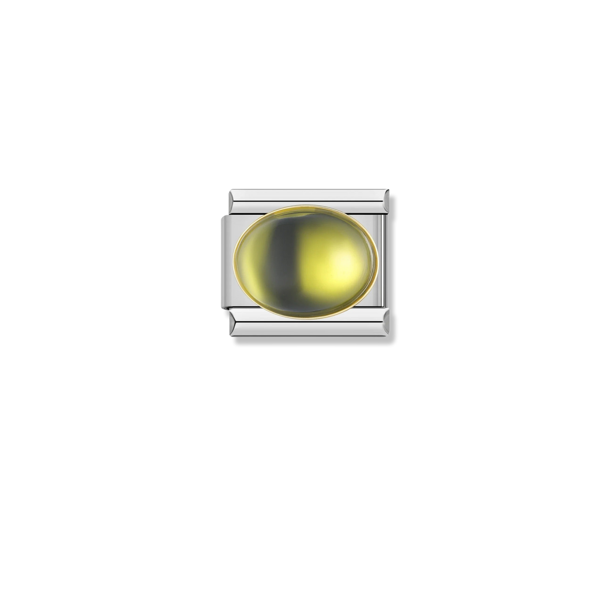 Citrine Cabochon - Gold Charm