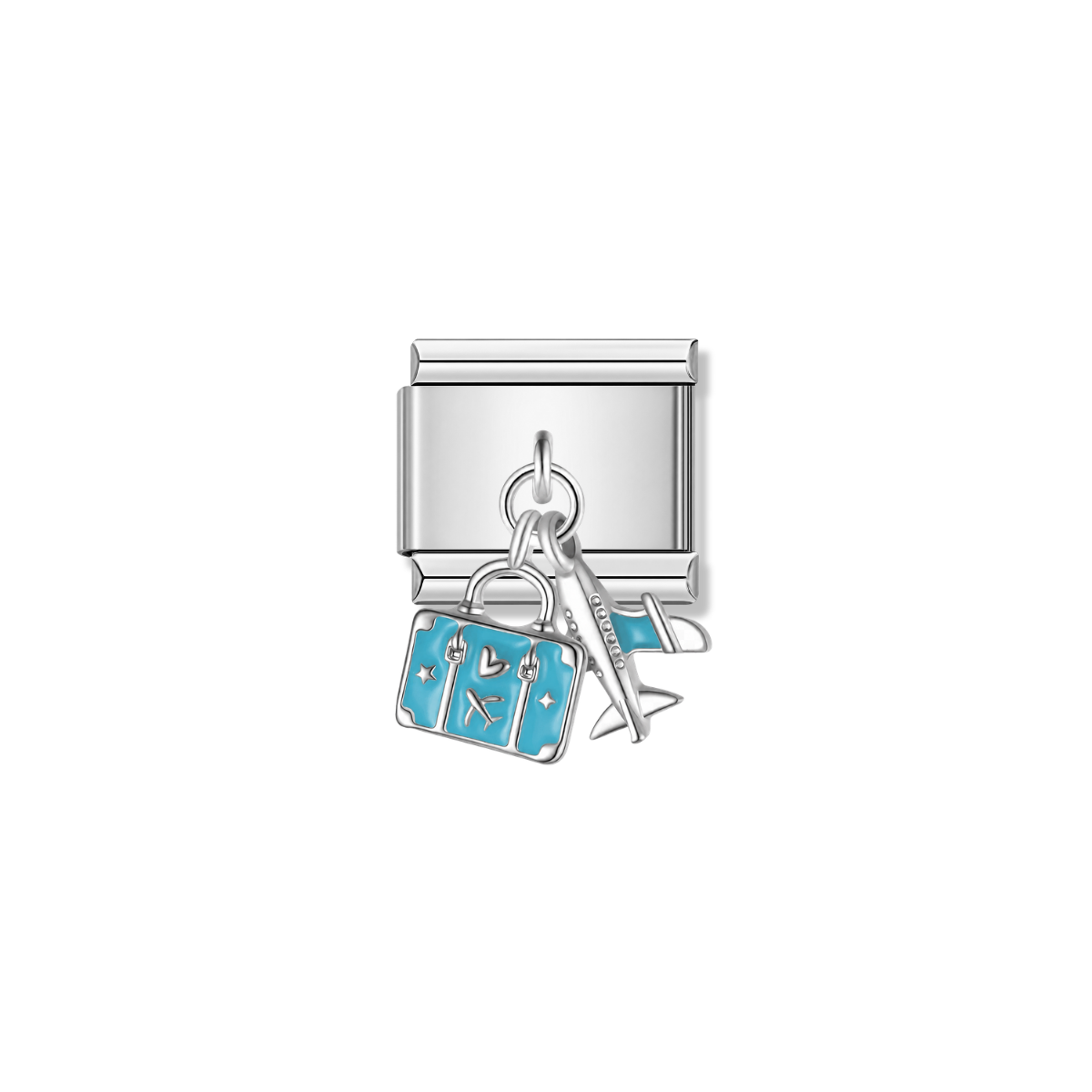 Travel Set – Silver Italian Pendant Charm – Italian charm by Italycharm