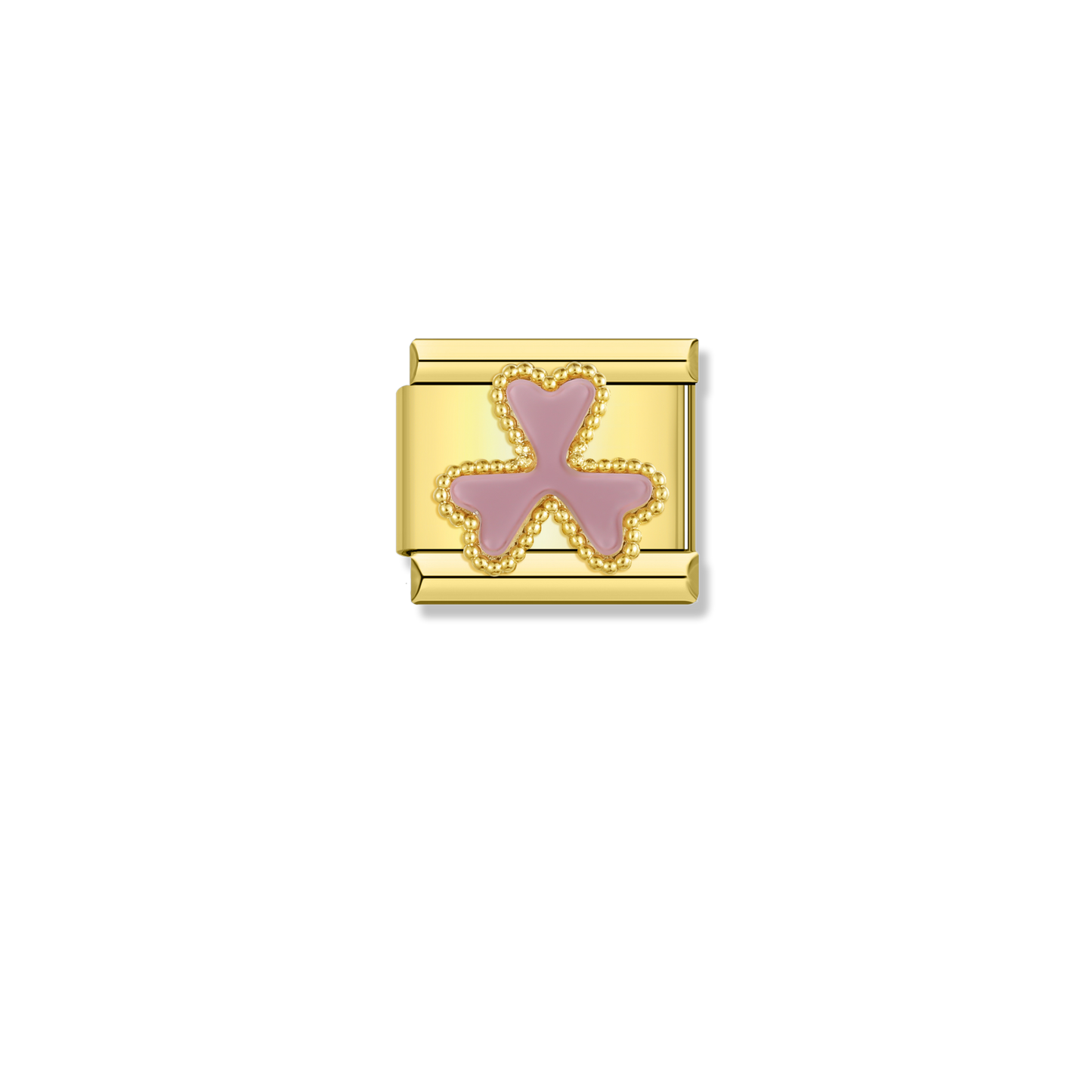 Pink Enamel Butterfly - Gold Charm