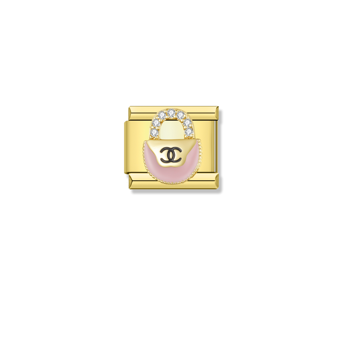 Luxe Padlock Handbag - Gold Charm