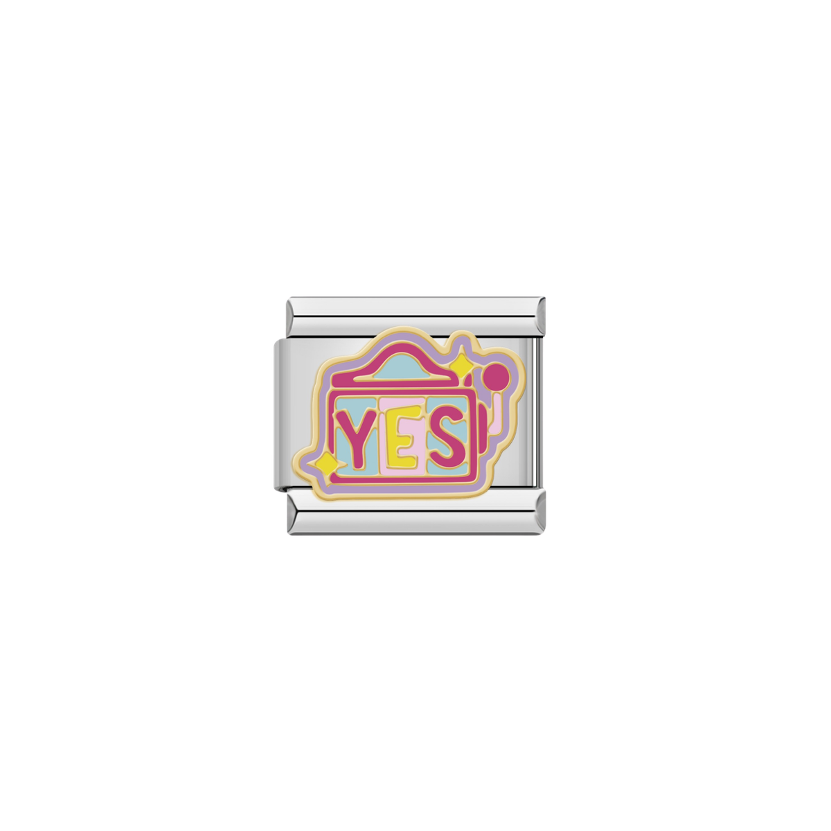 Say Yes – silver Italian charm by Italycharm