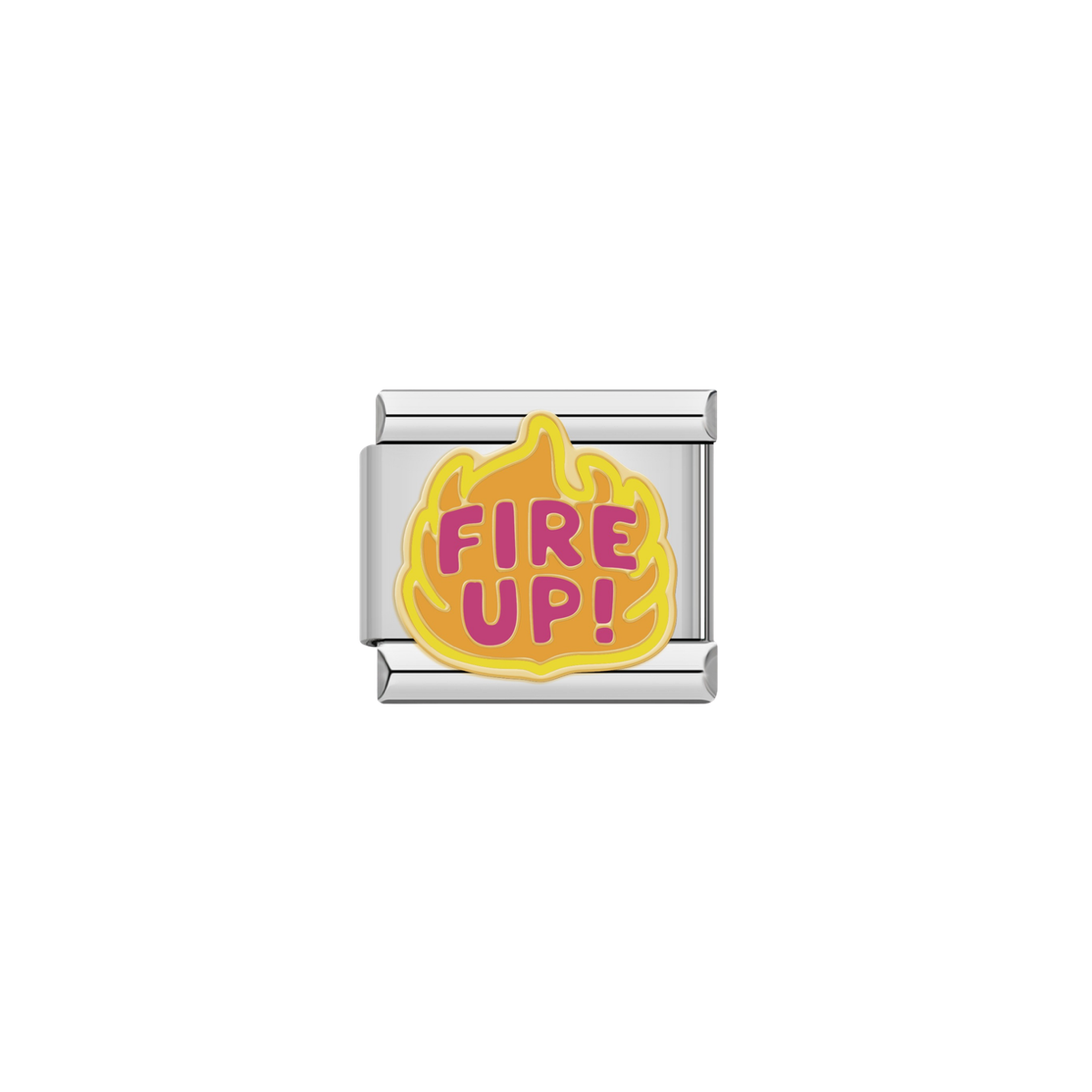 Fire Up – silver Italian charm by Italycharm