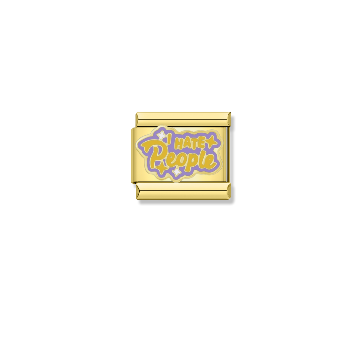 I Hate People - Gold Charm