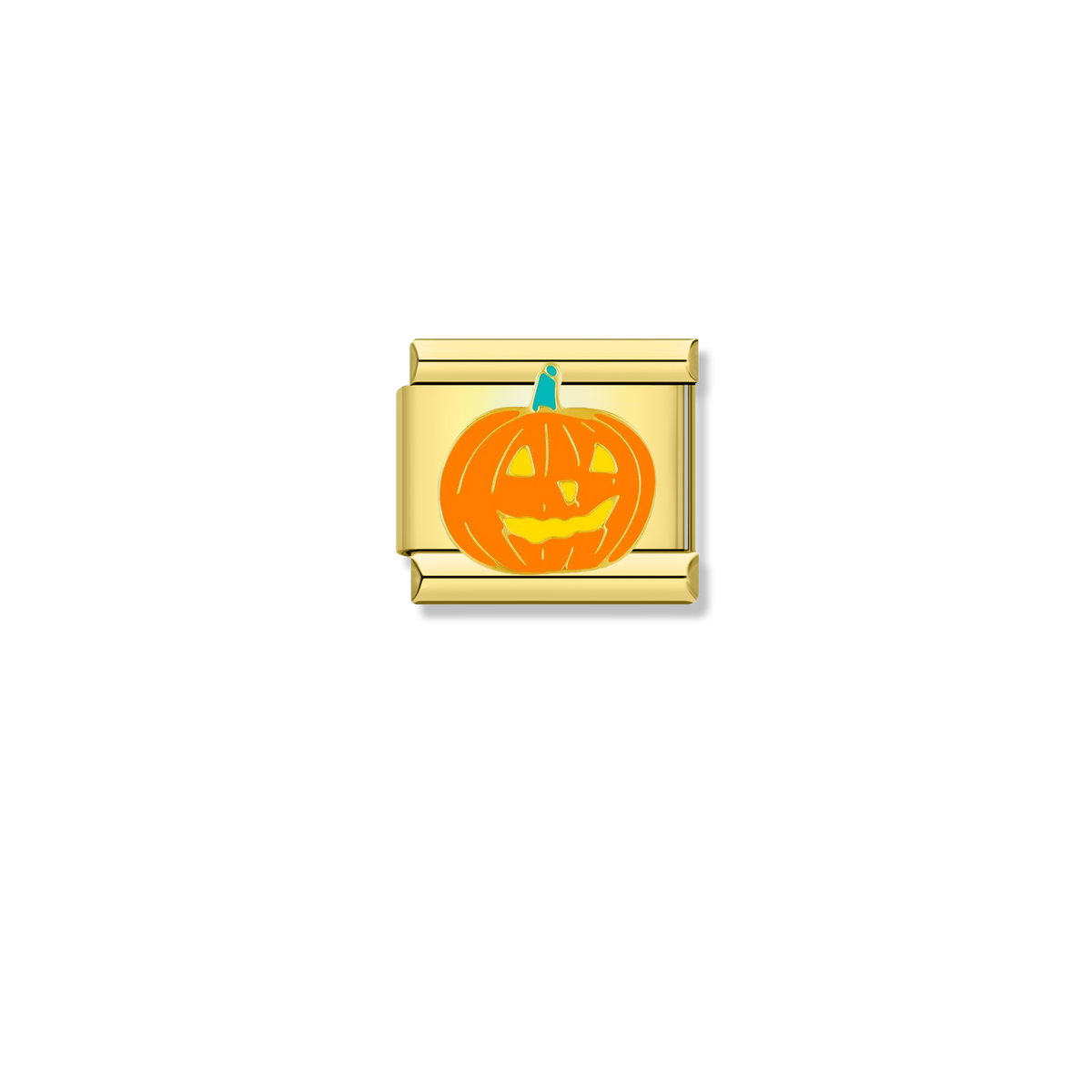 Jack O Lantern Pumpkin - Gold Charm