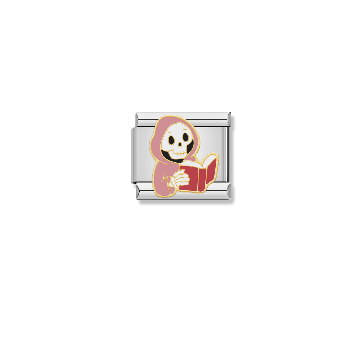 Reading Skeleton - Silver Charm