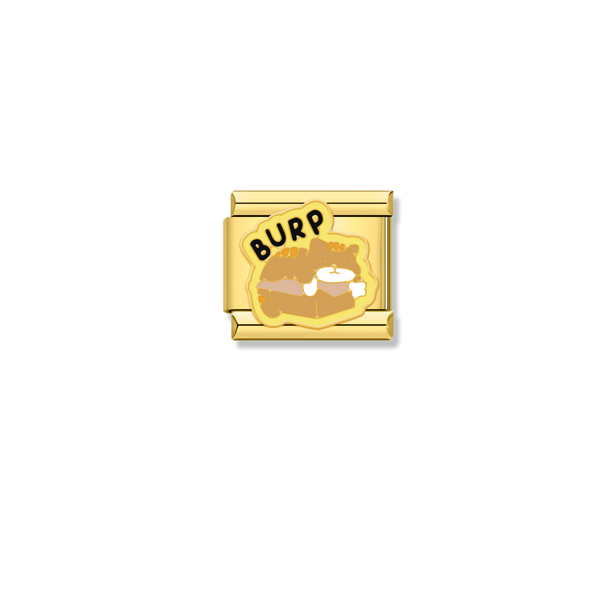 Burp Lazy Cat - Gold Charm