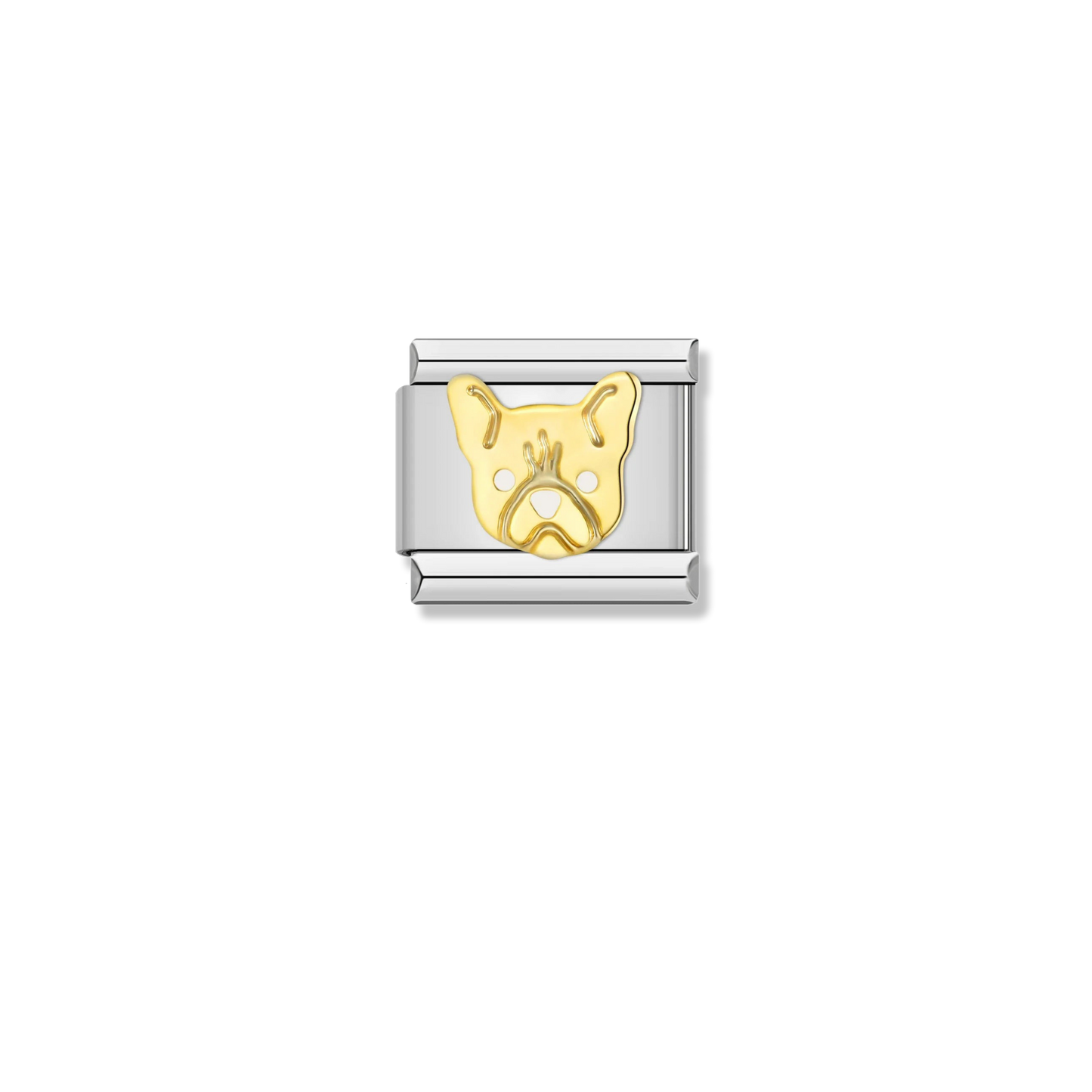 French Bulldog Face - Silver Charm