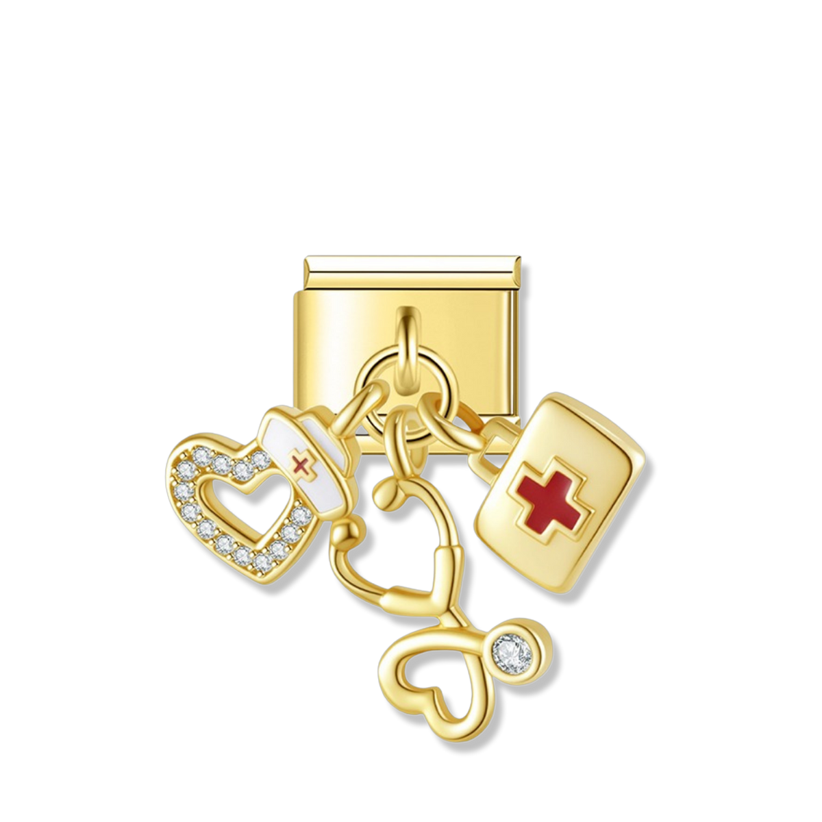 Medical Heart Care - Gold Pendant Charm