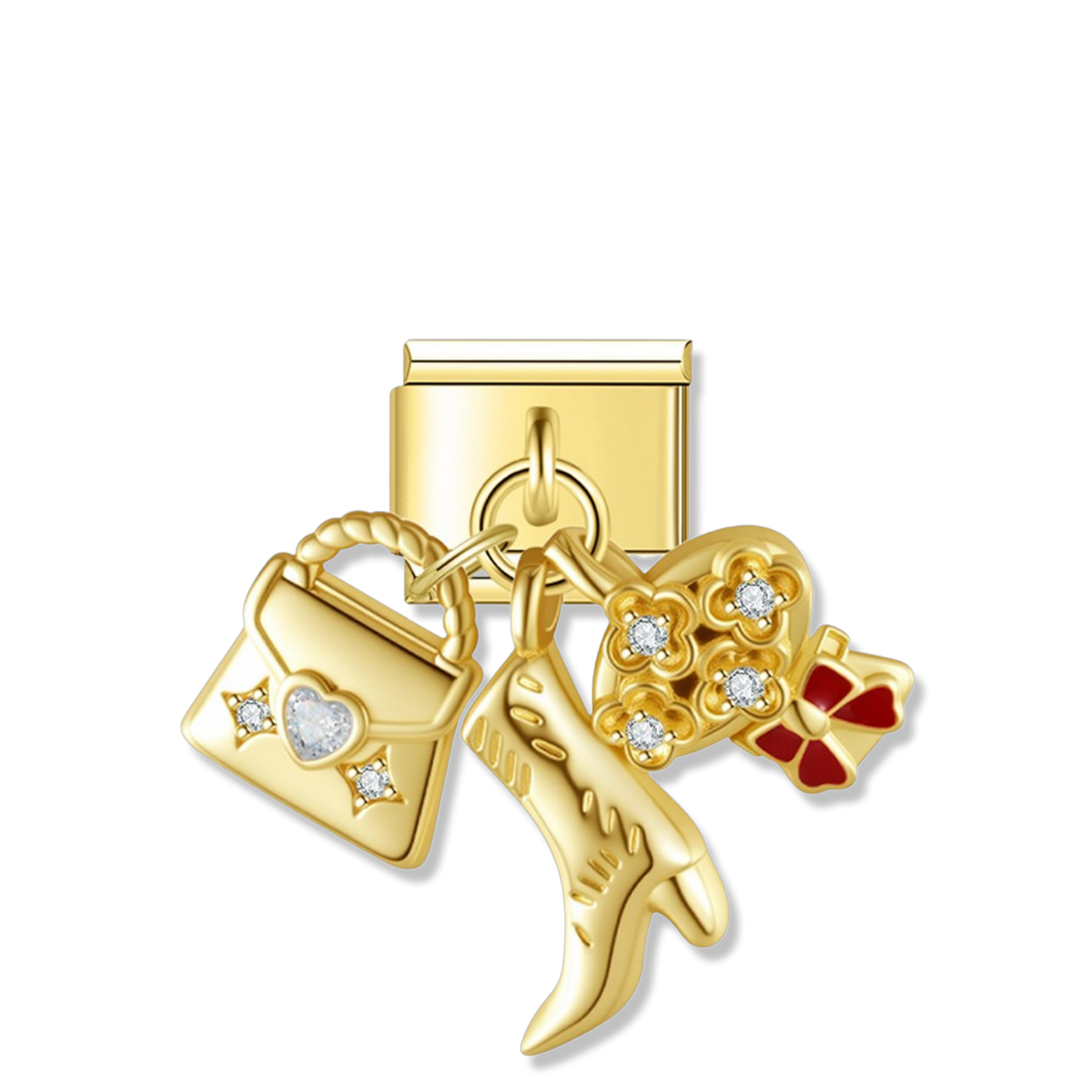 Fashionista Boot & Bag - Gold Pendant Charm
