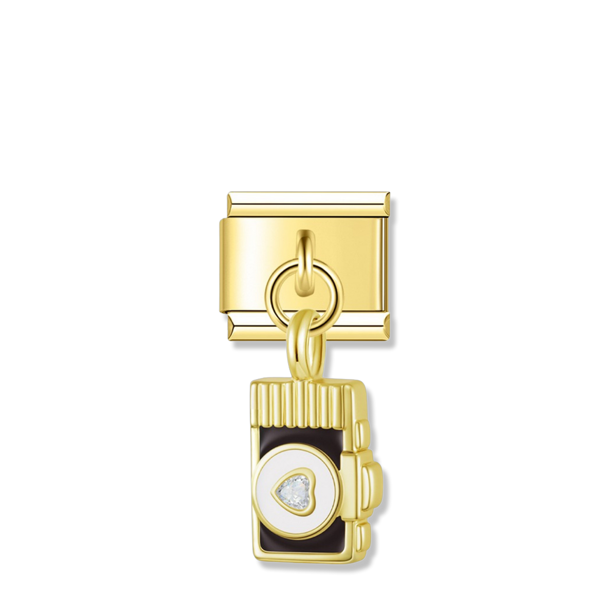 Heart Lens Camera - Gold Pendant Charm